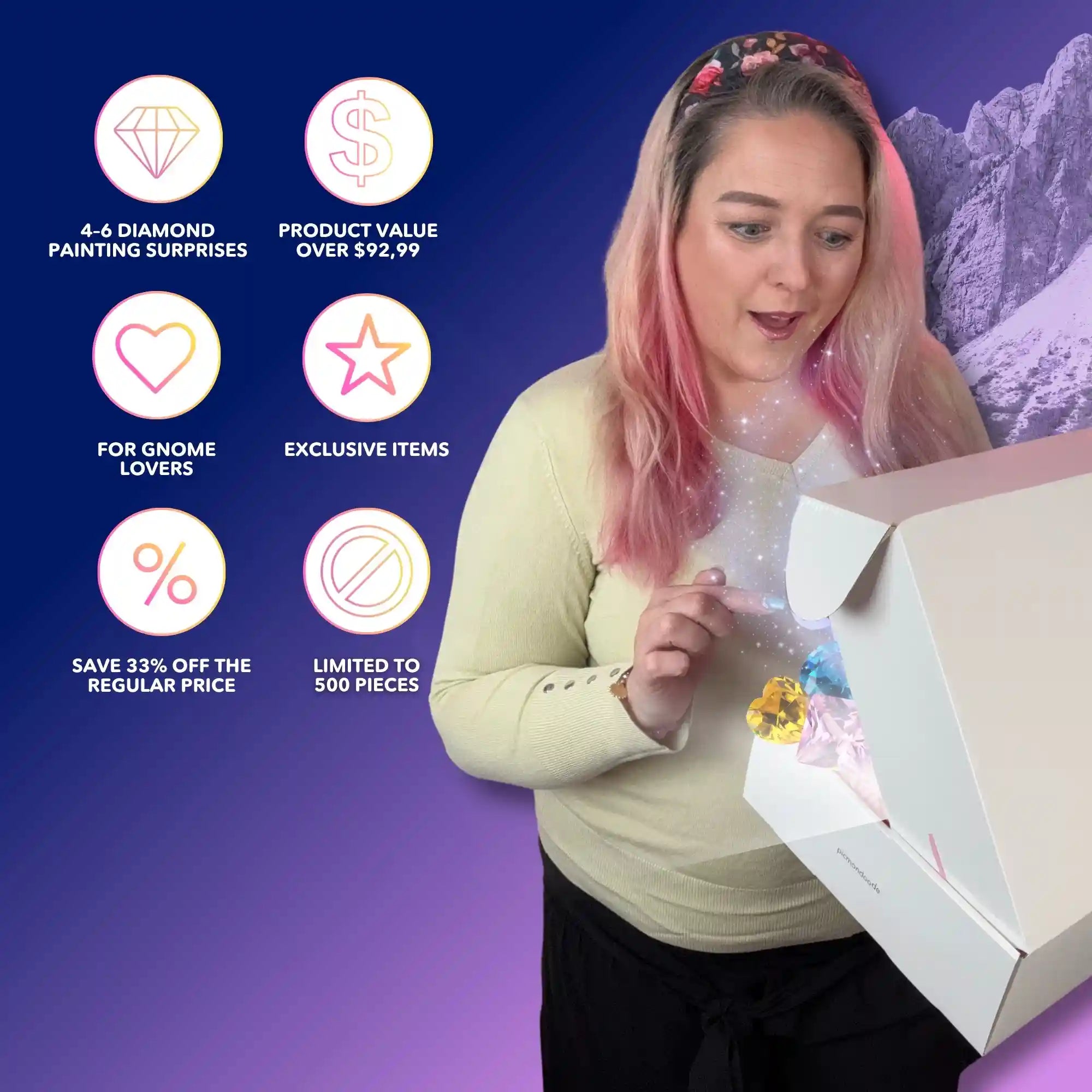 Diamond Painting Mystery-Box "Gnomes" (#1)