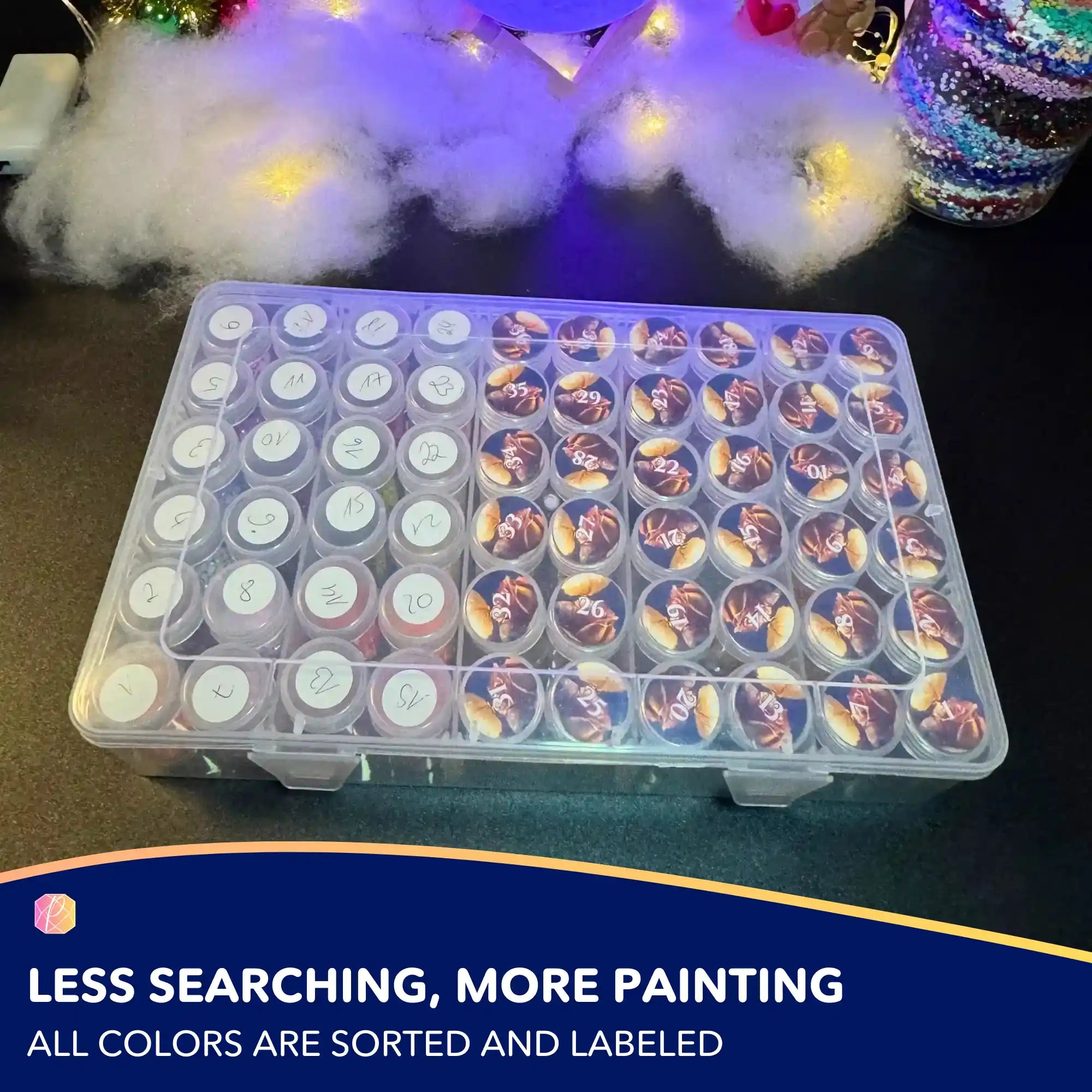 Diamond Painting Storage Box / 60 Jars