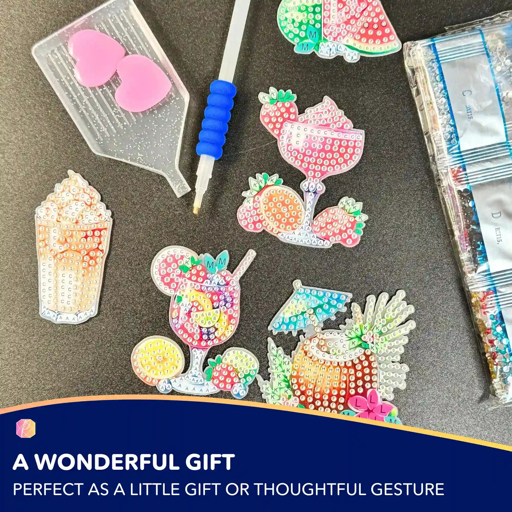 Diamond Painting Fridge Magnets – Cocktails