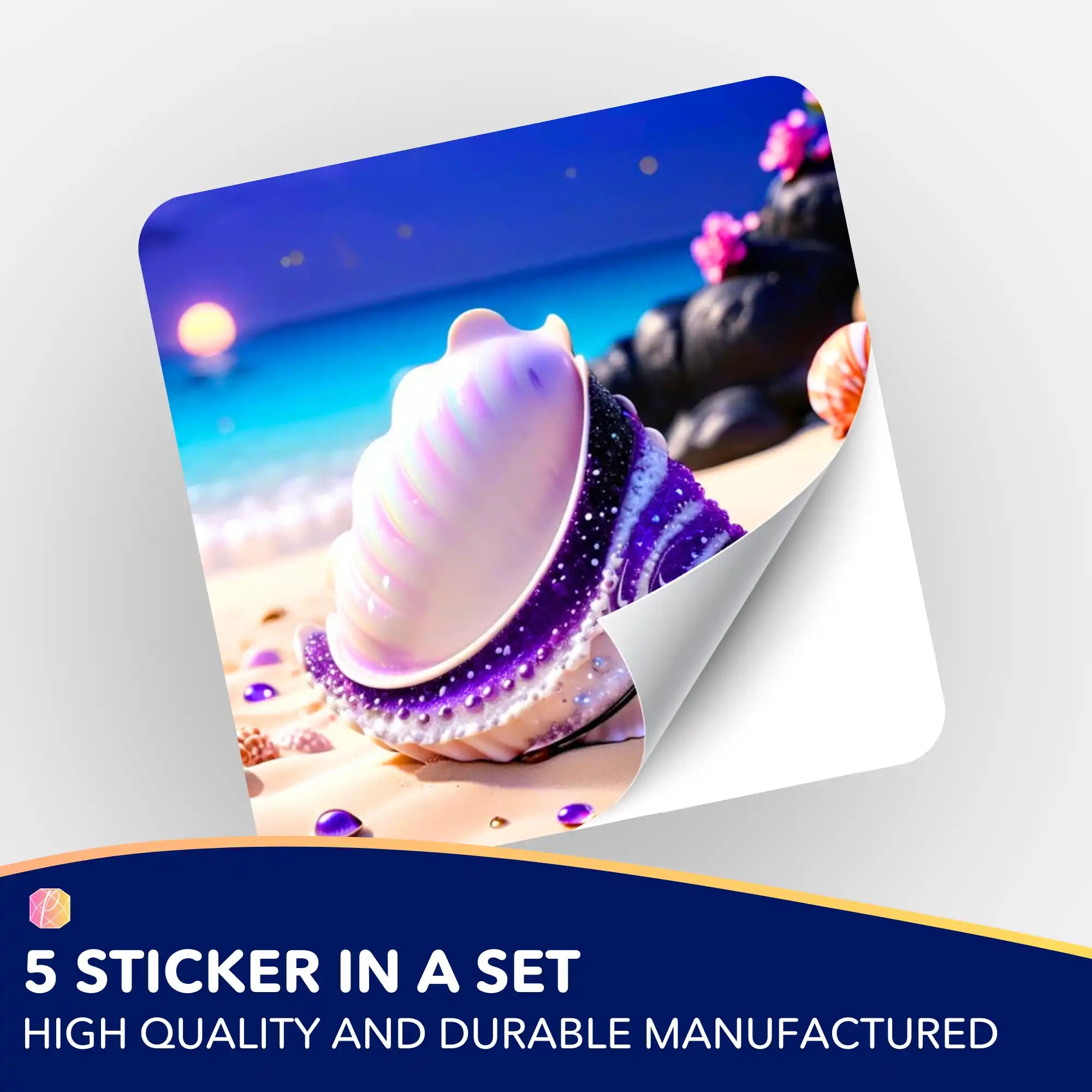 Wall Sticker 5-Pack - Violet Shell