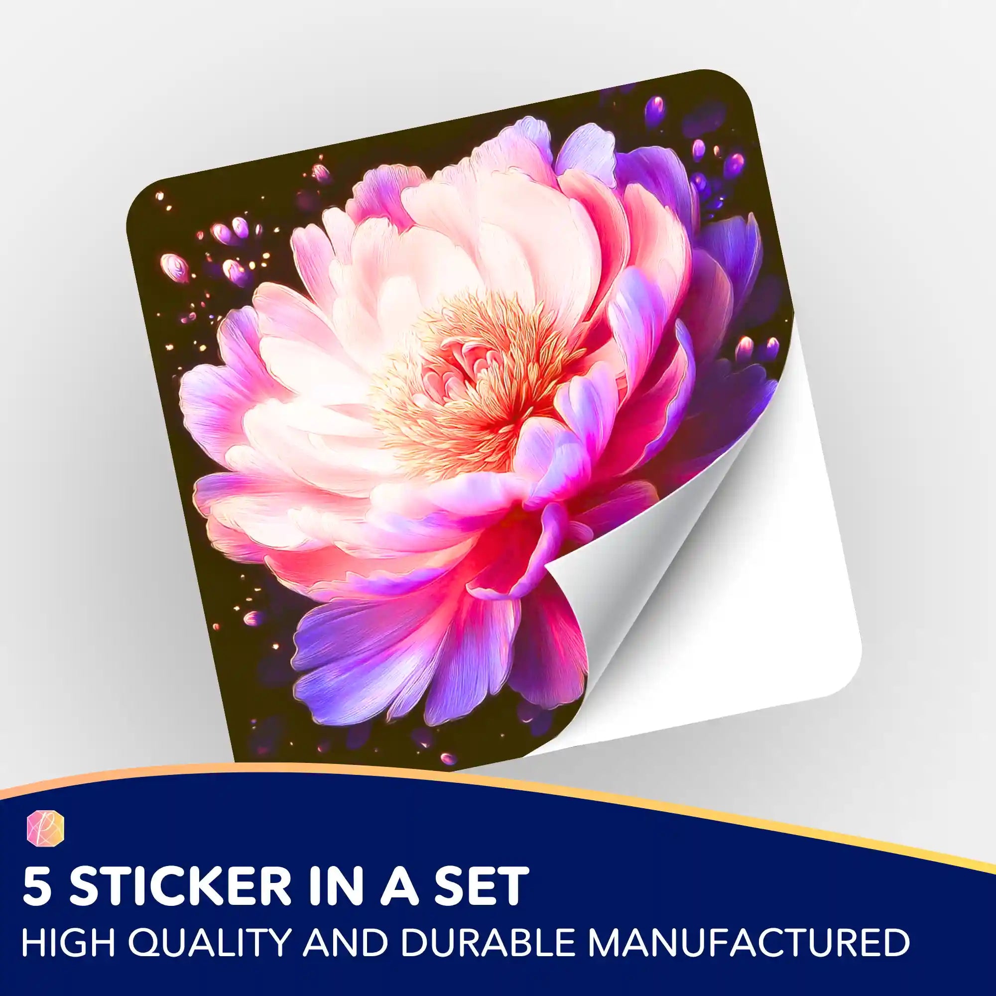Wall Sticker 5-Pack - Whisper Of The Peony