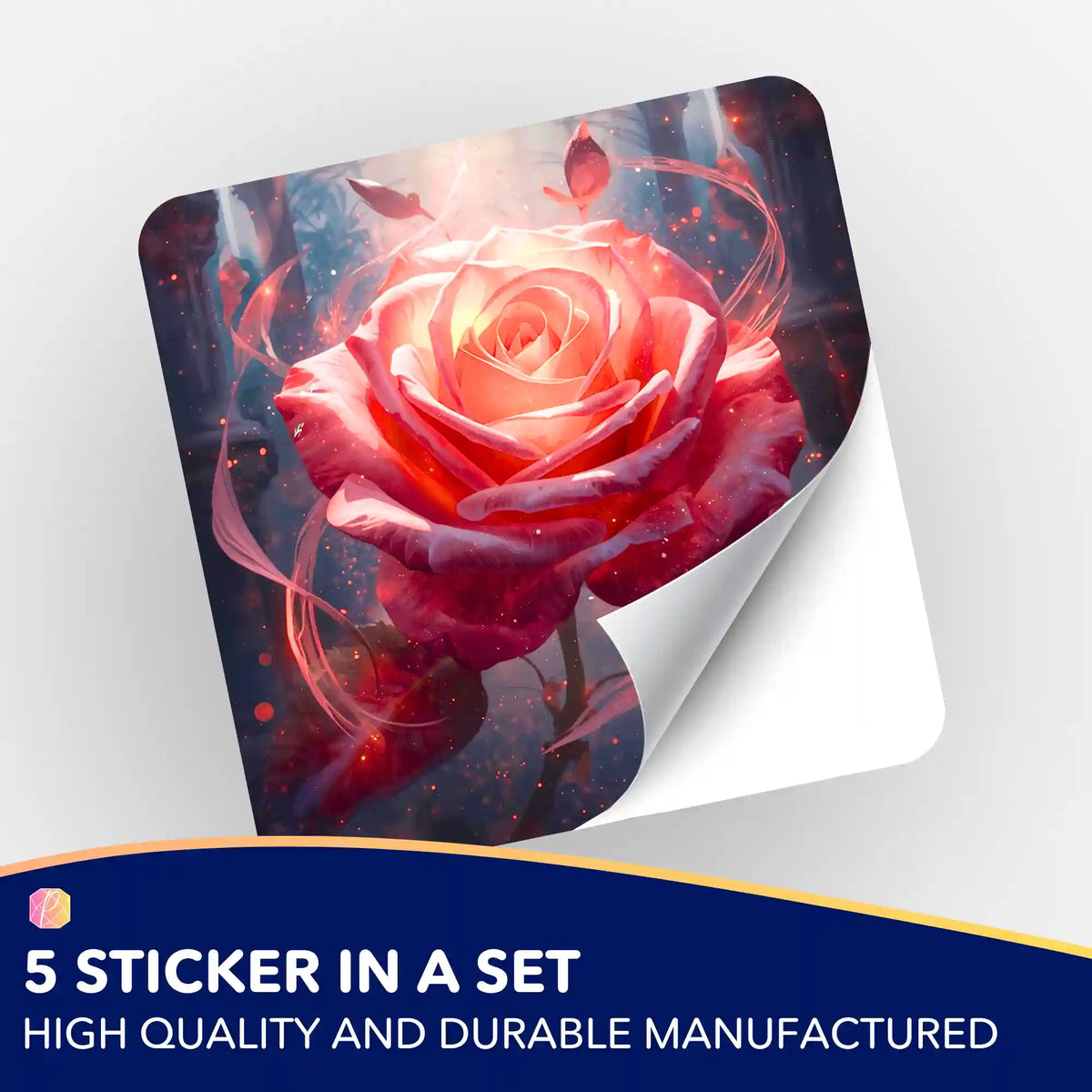 Wall Sticker 5-Pack - Heart Flame