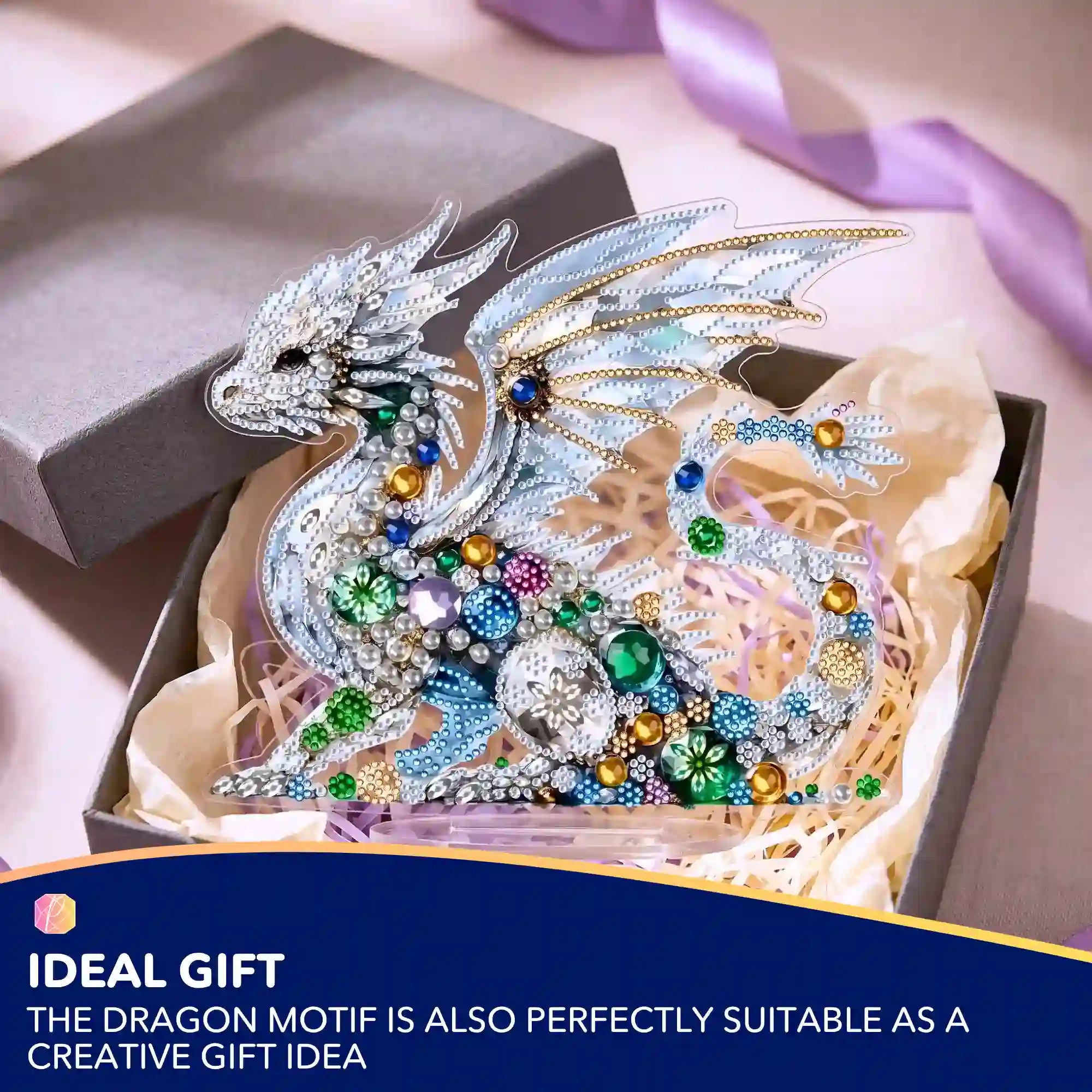 Diamond Painting Stand – White Dragon