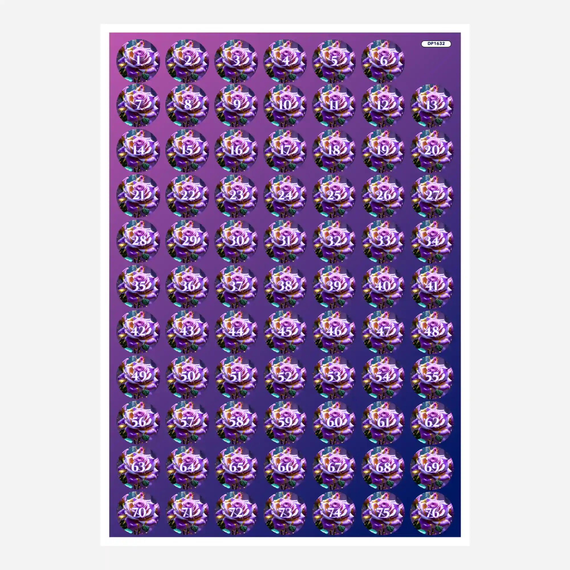 Small Jar Stickers - Amethyst Rose