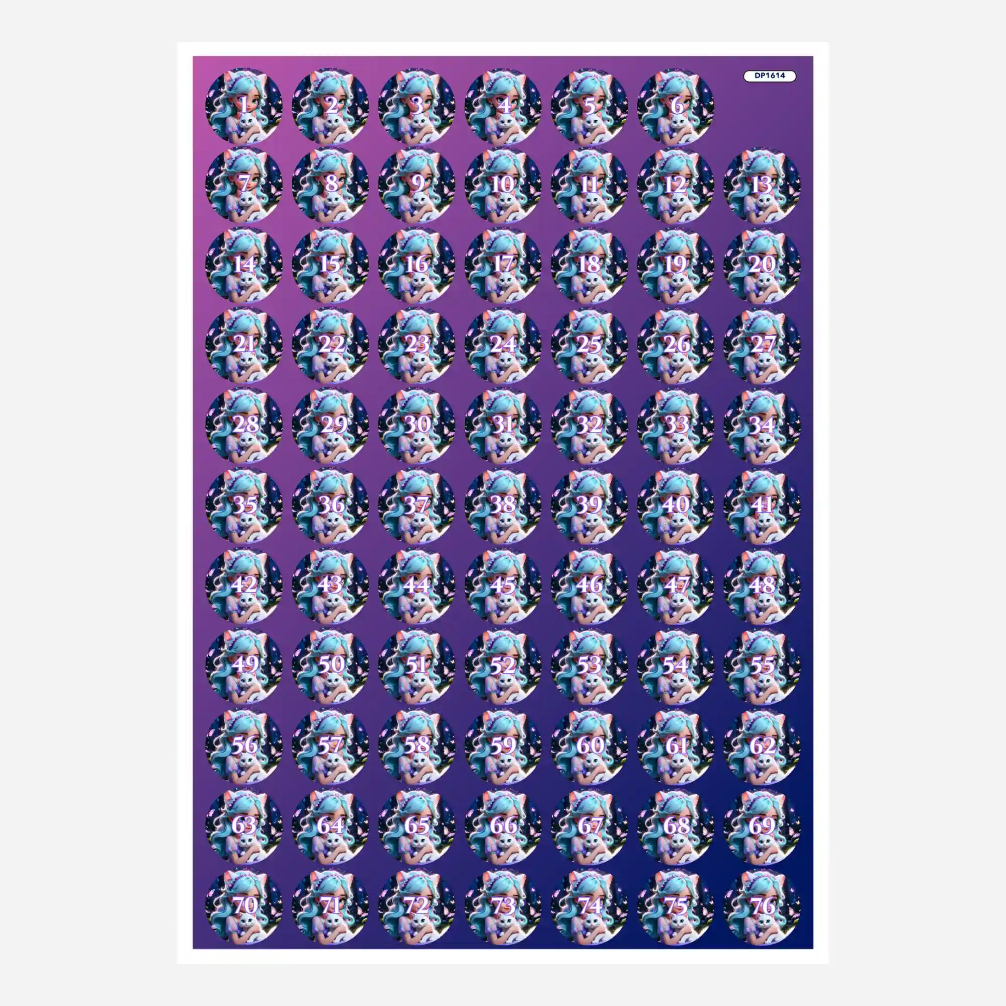 Small Jar Stickers - Kim Kitty Girl