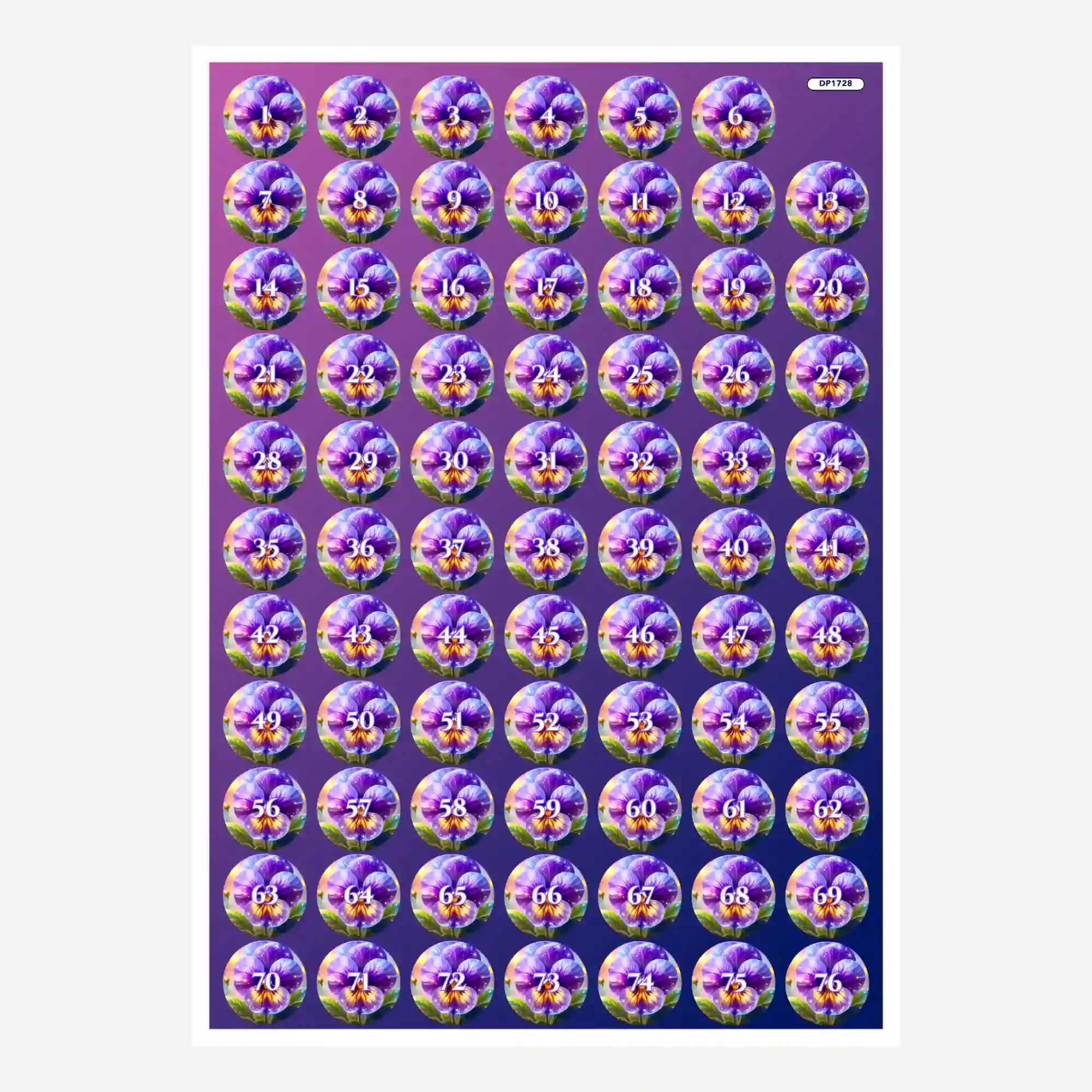 Small Jar Stickers - Star Violets