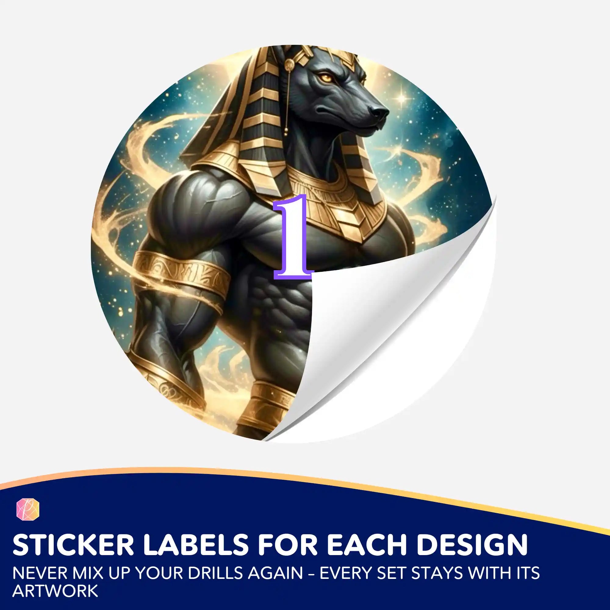 Small Jar Stickers - Anubis