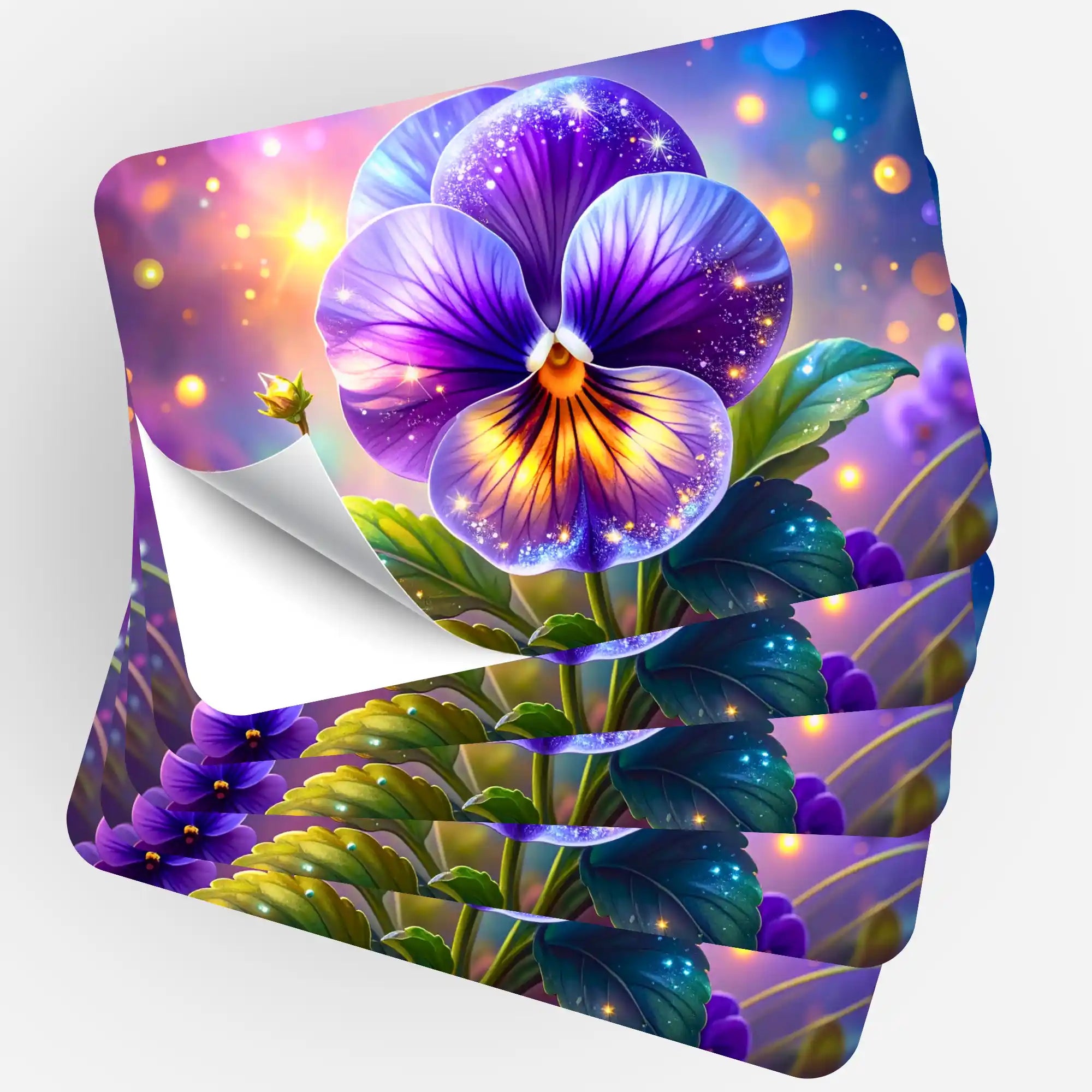 Wall Sticker 5-Pack - Star Violets