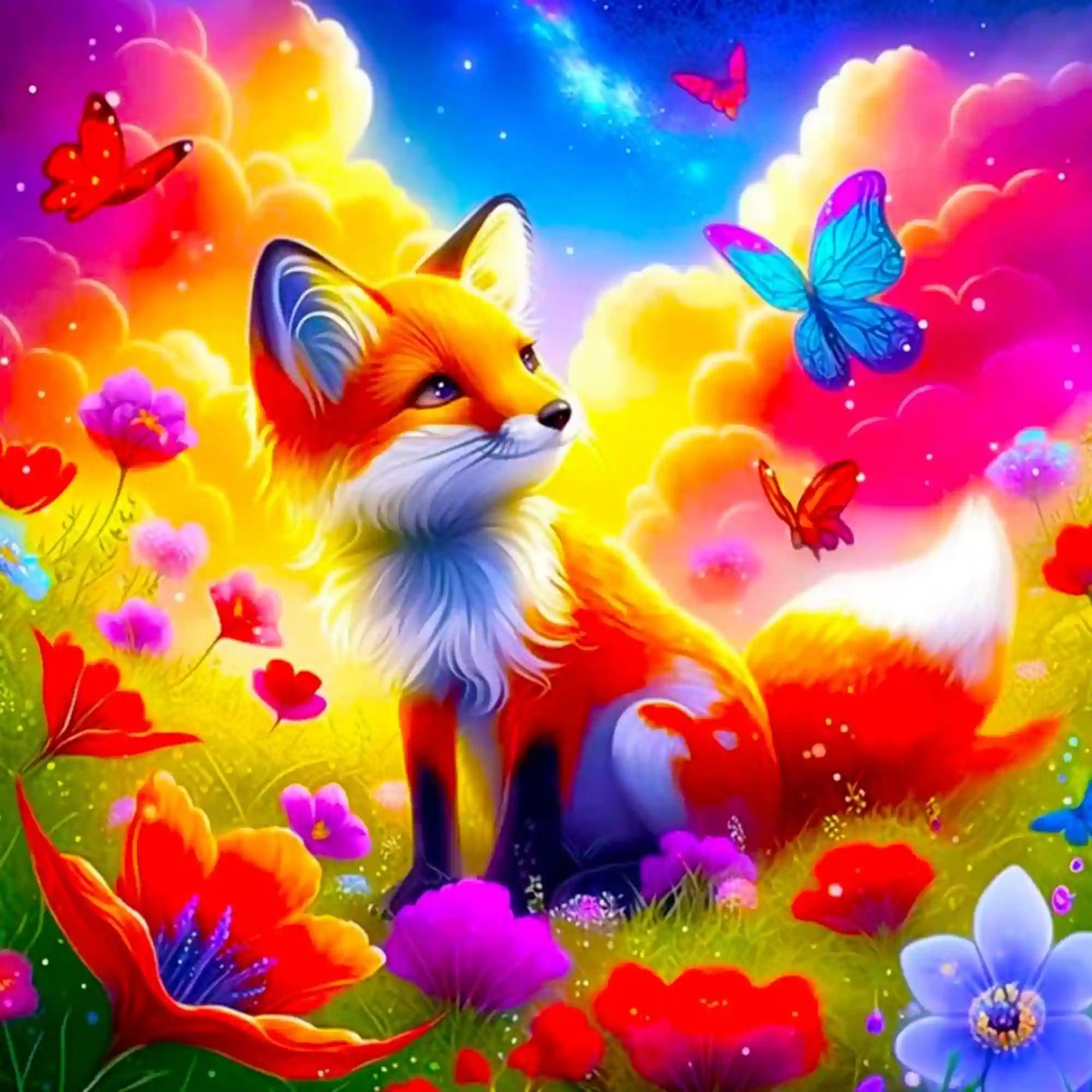 Diamond Painting - The little Fox in the Magic Land