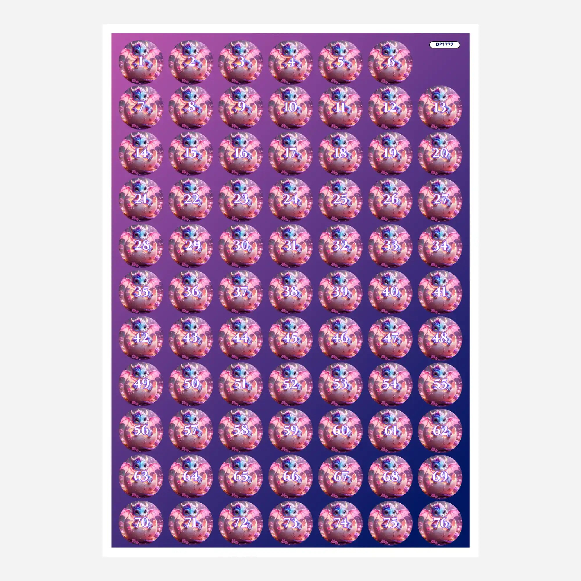 Small Jar Stickers - Dragon Sunny