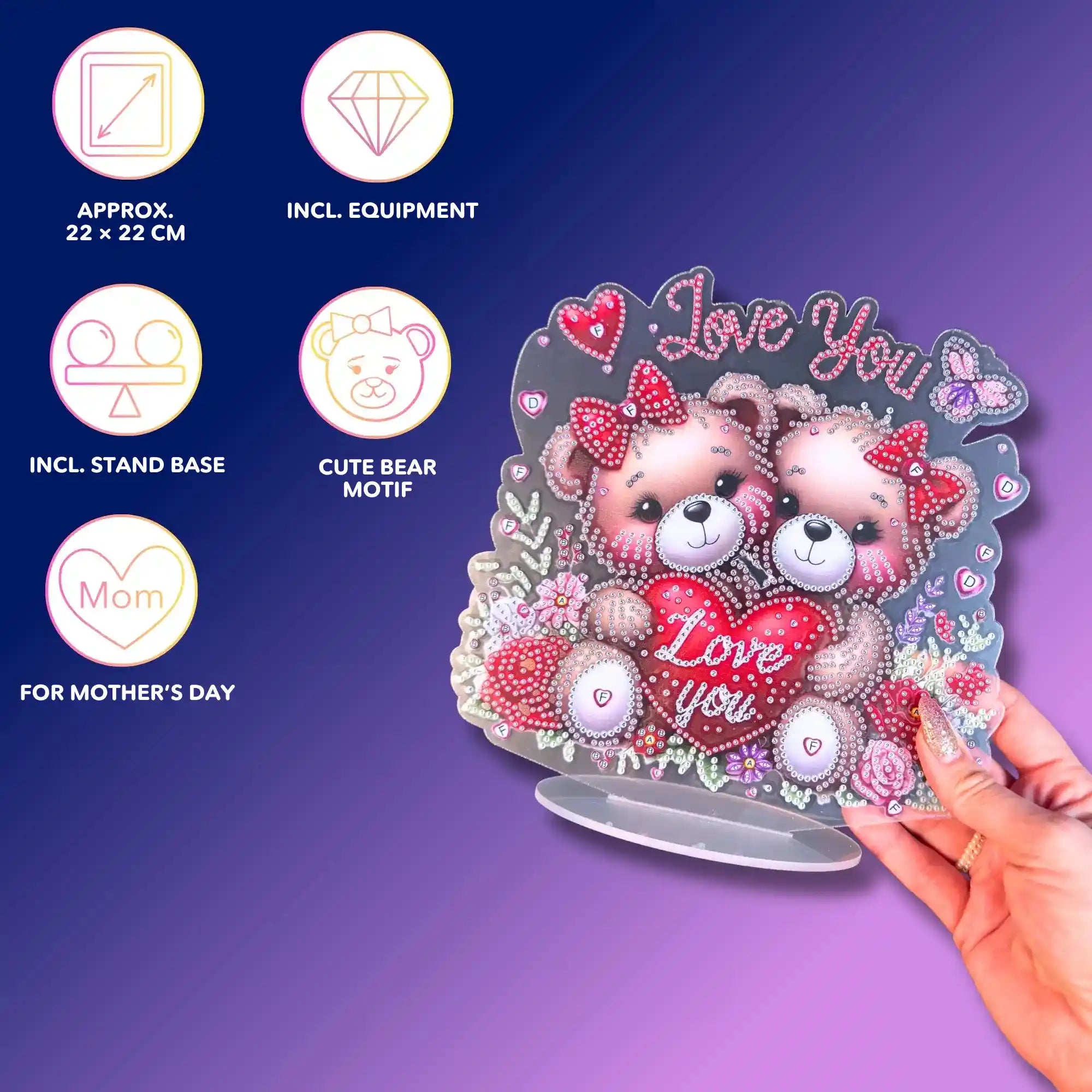 Diamond Painting Stand Bears Love You – Mother’s Day