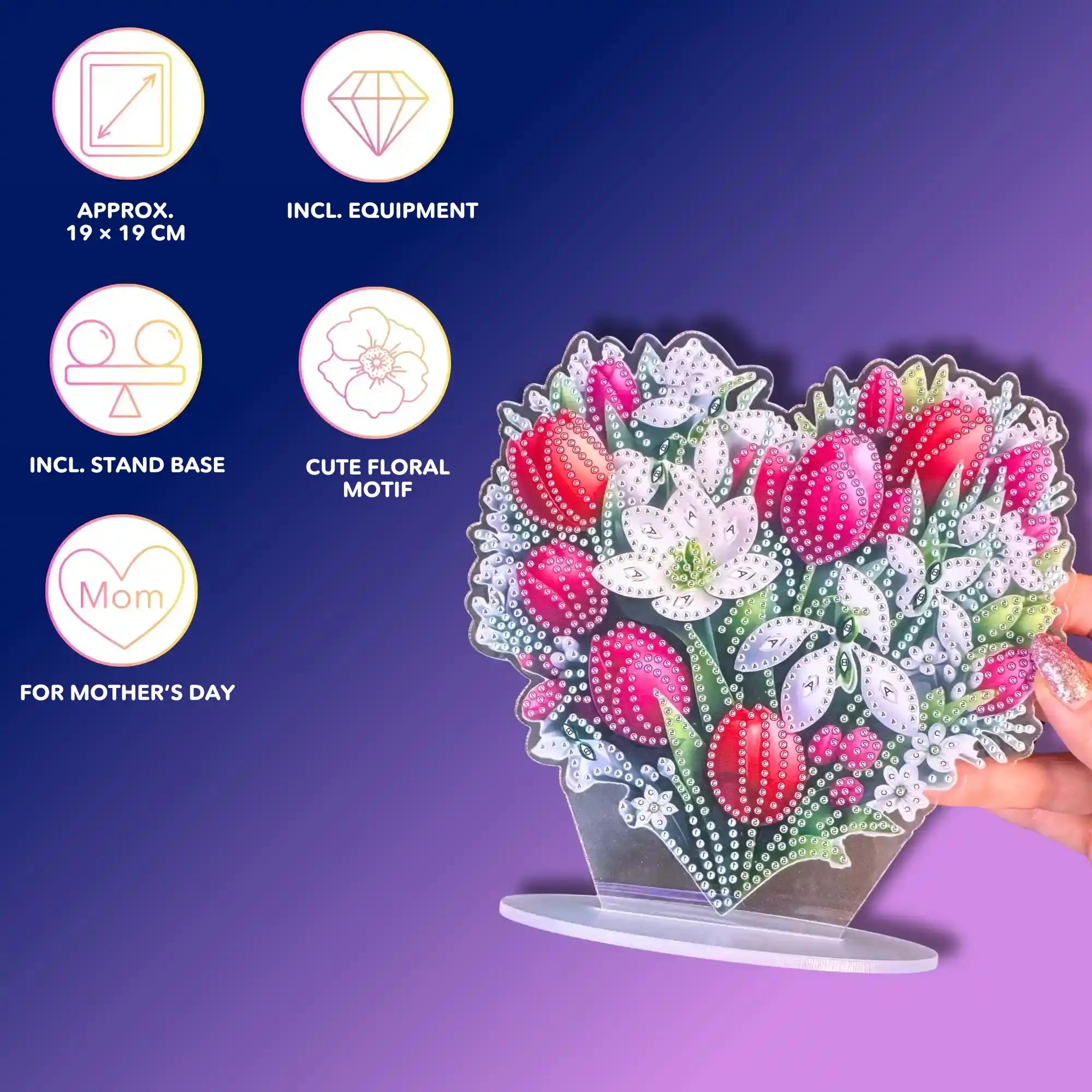 Diamond Painting Stand Flower Heart – Mother’s Day