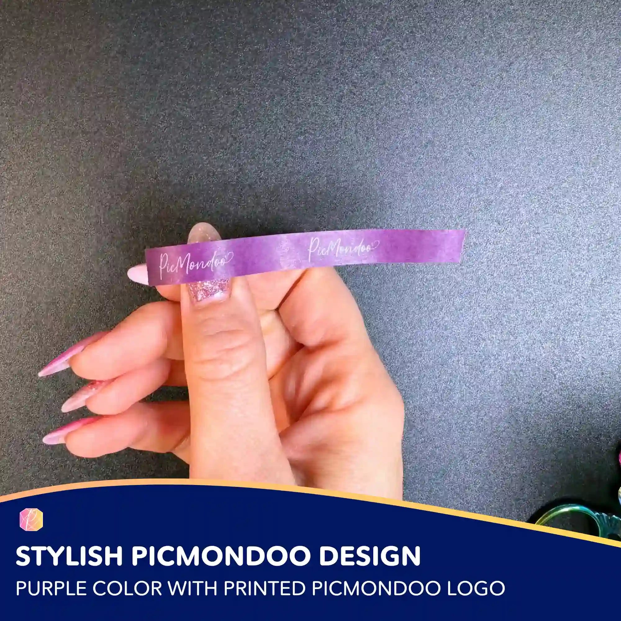 Diamond Painting Adhesive Tape - Purple Picmondoo Logo