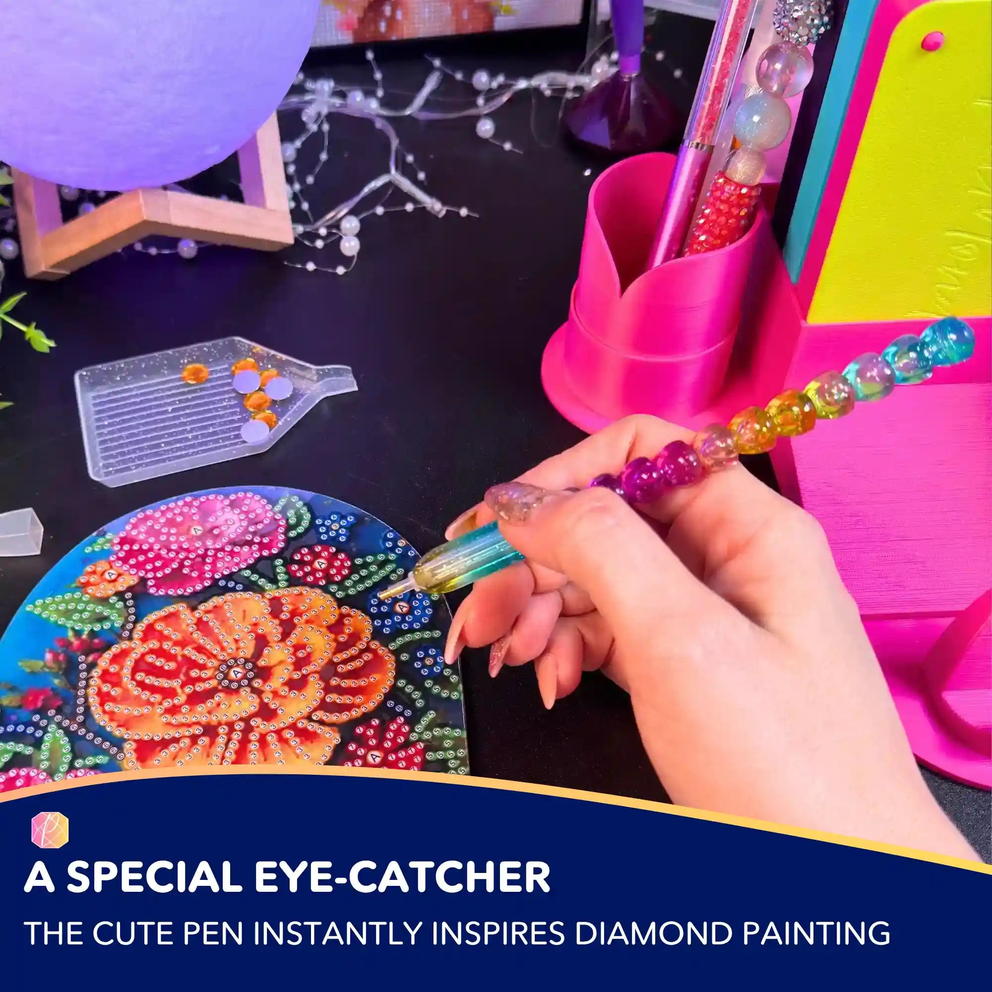 Diamond Painting Pen Colorful Hearts - Mother's Day