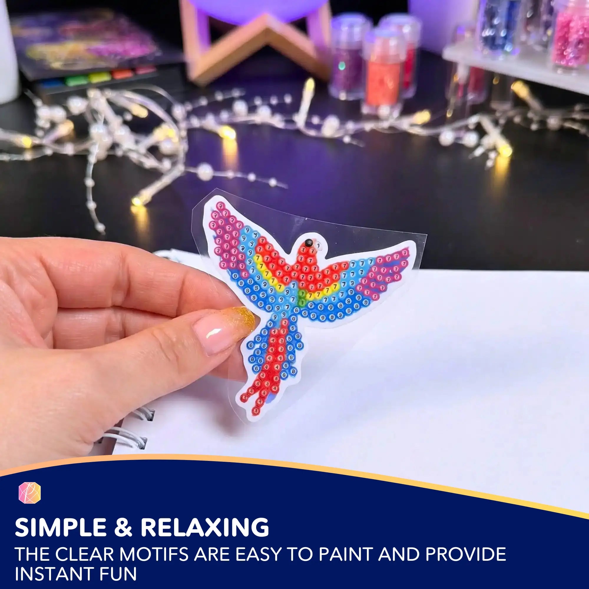 Diamond Painting Sticker – Colorful Birds