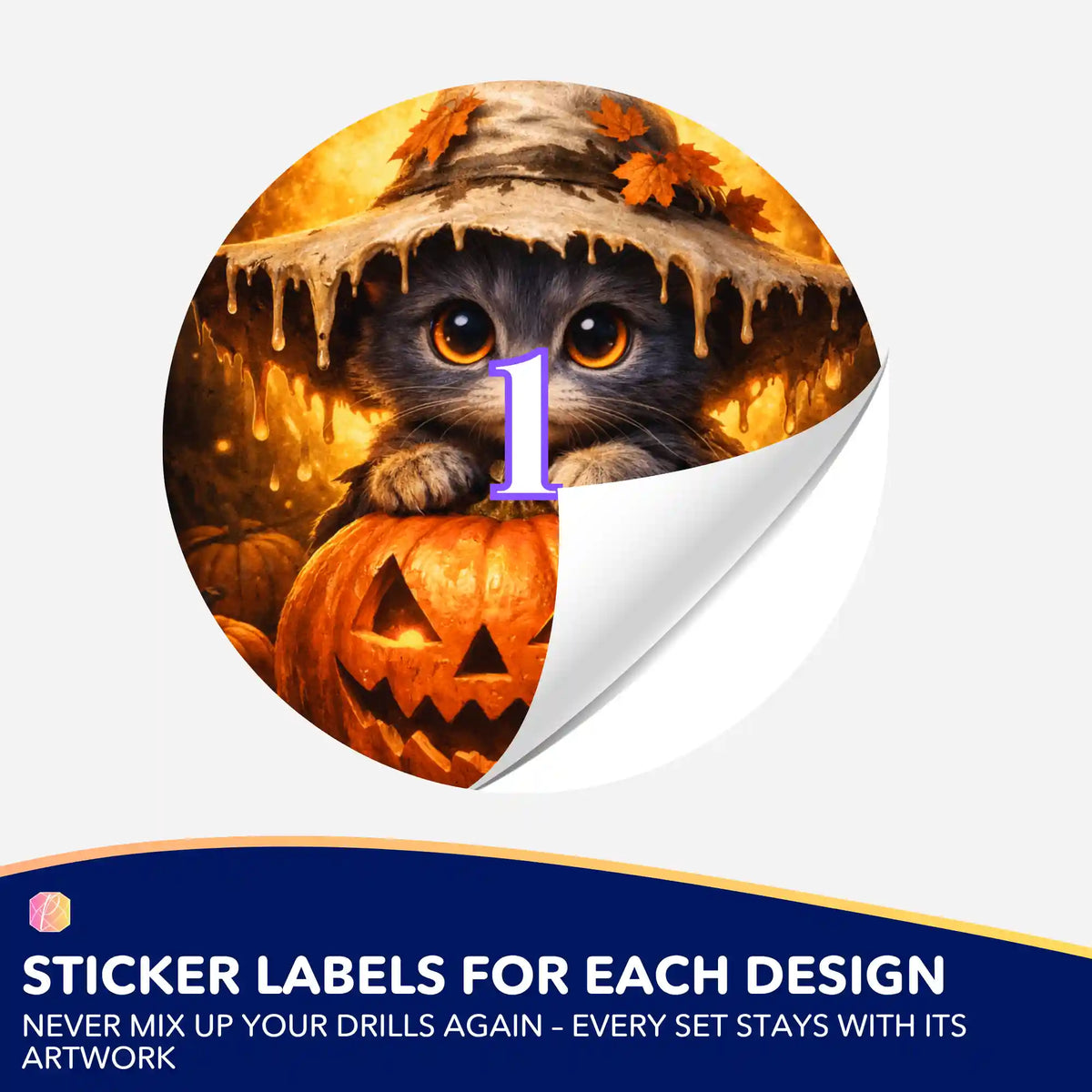 Small Jar Stickers - The Little Pumpkin Witch