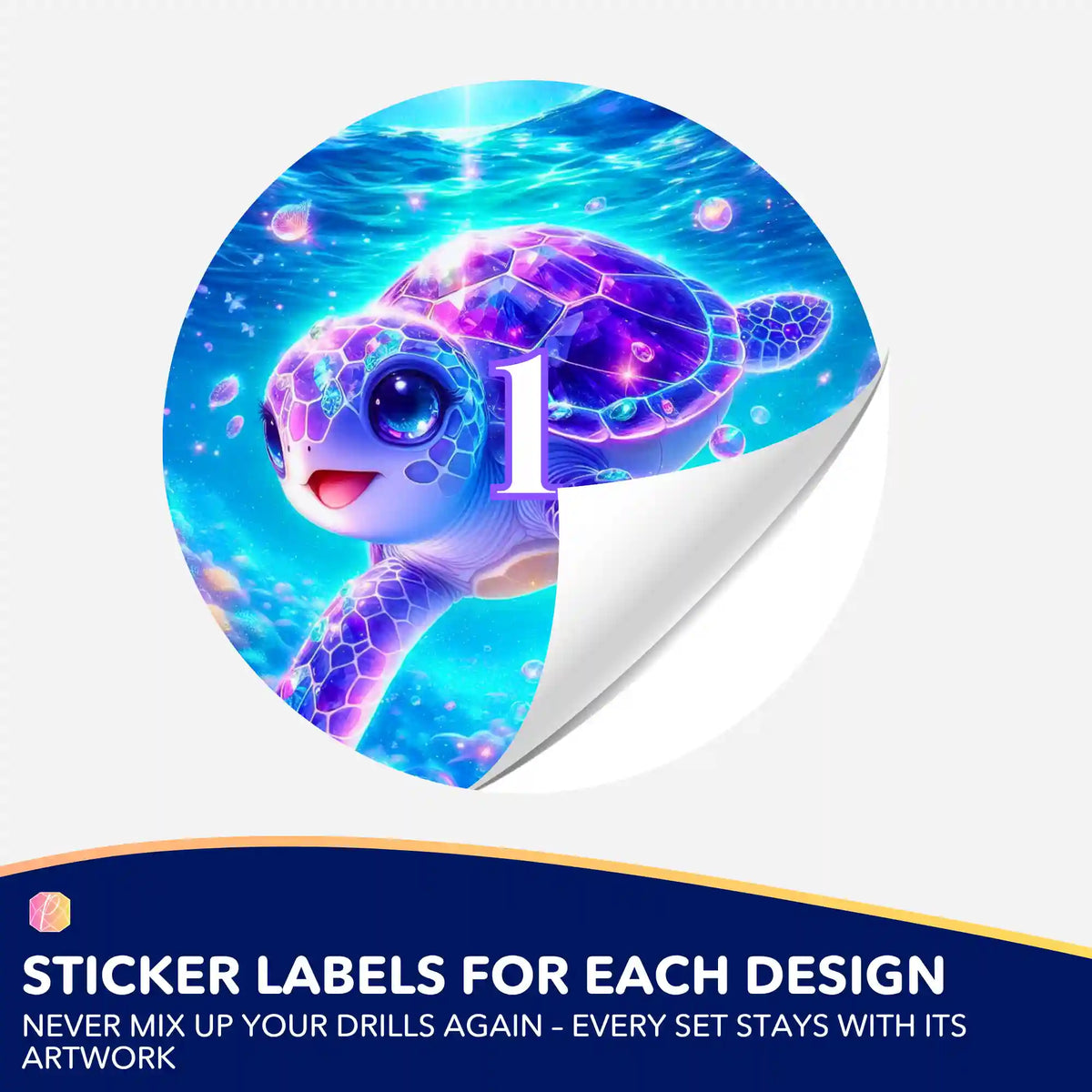 Small Jar Stickers - Star Turtle