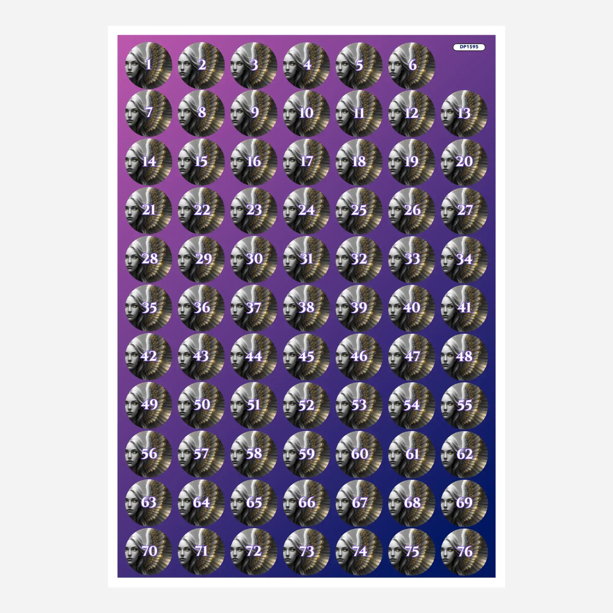 Small Jar Stickers - Golden Angel