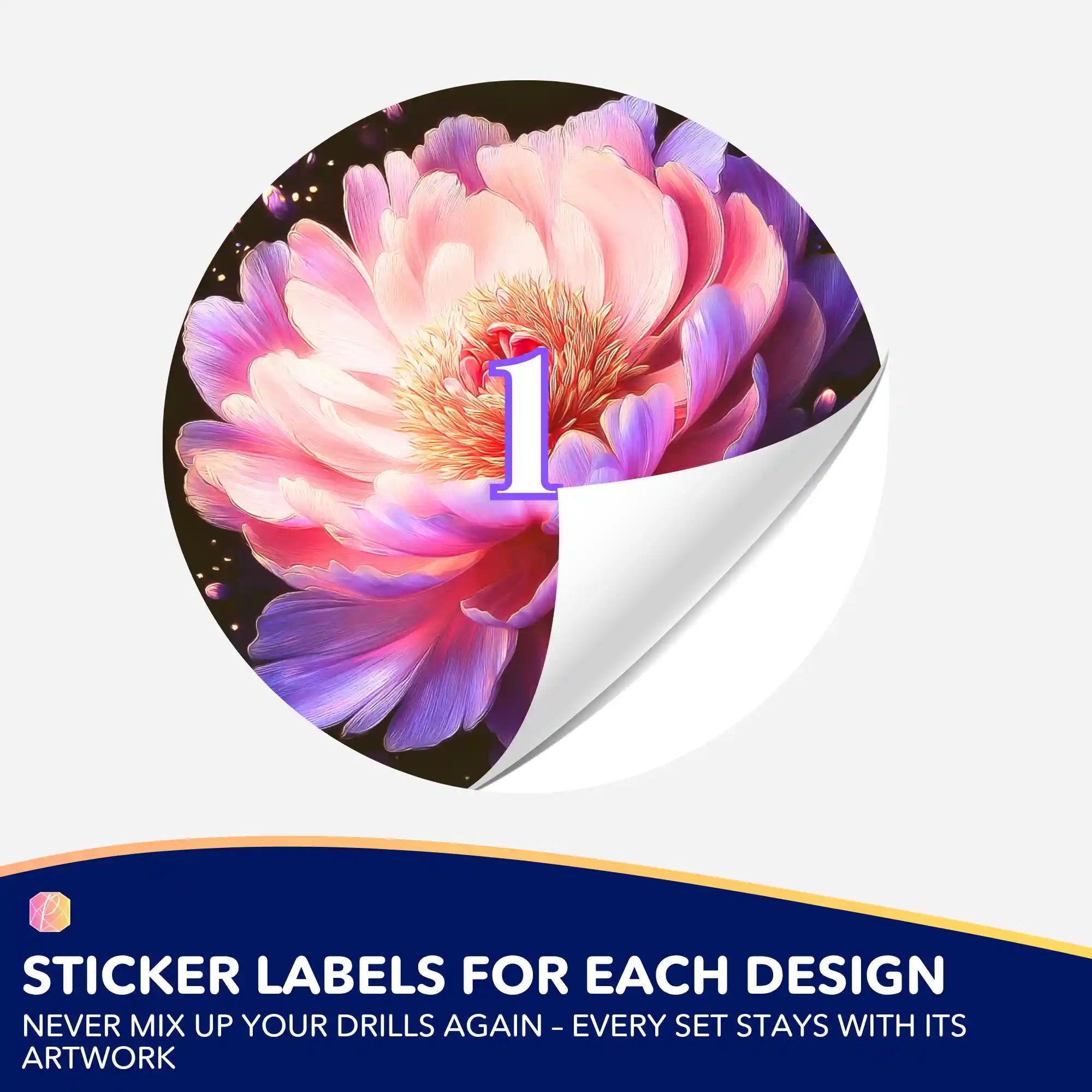 Small Jar Stickers - Whisper Of The Peony