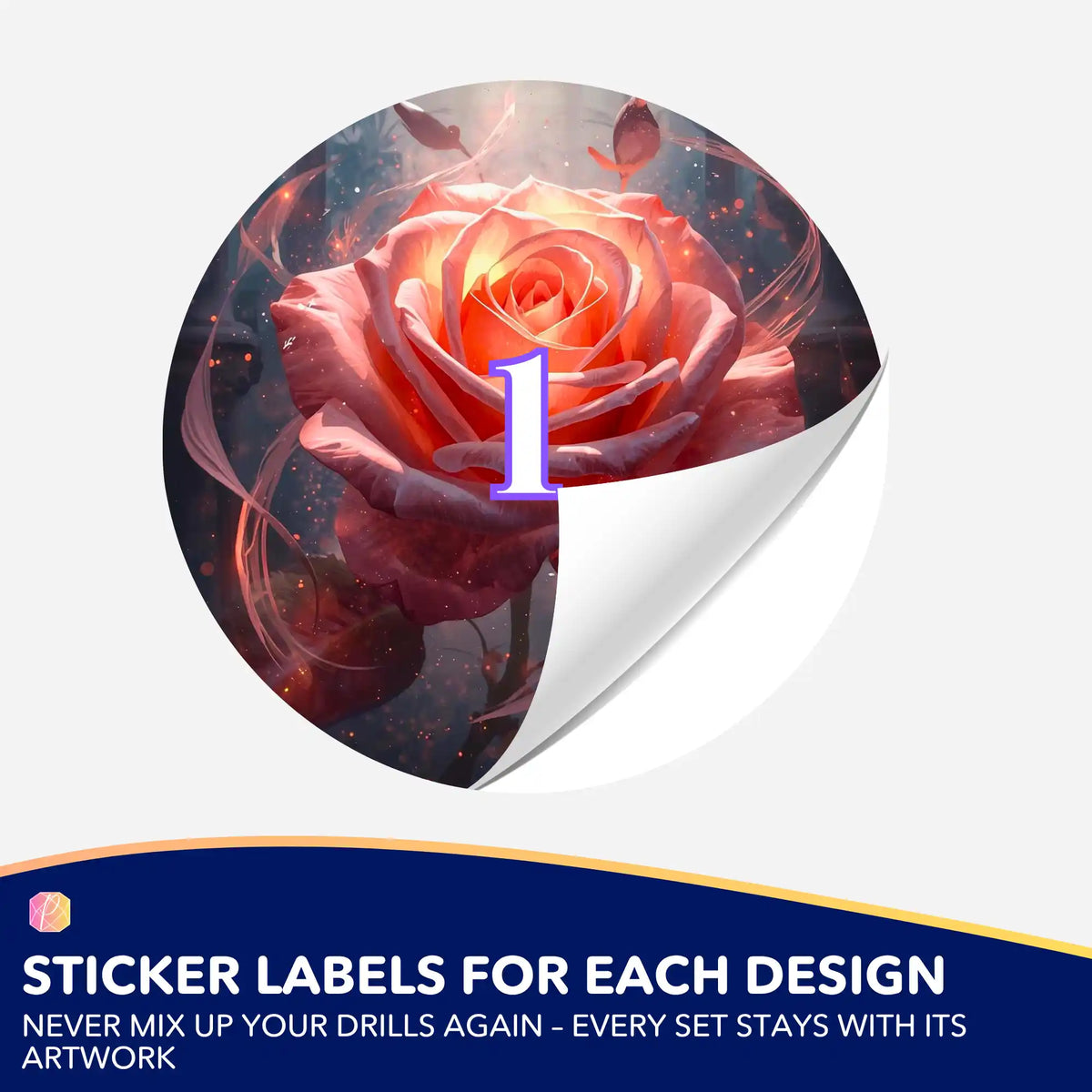 Small Jar Stickers - Heart Flame