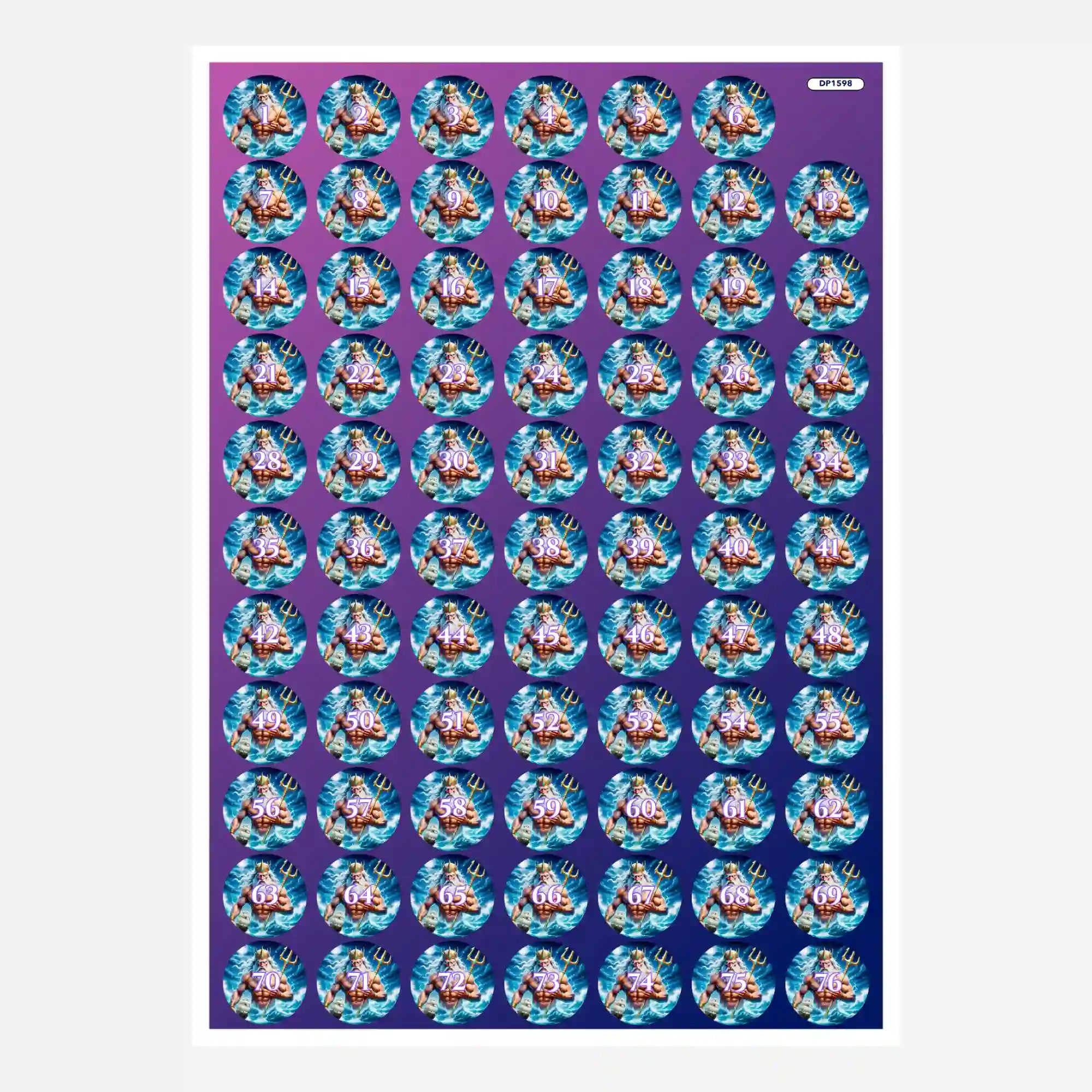 Small Jar Stickers - Poseidon