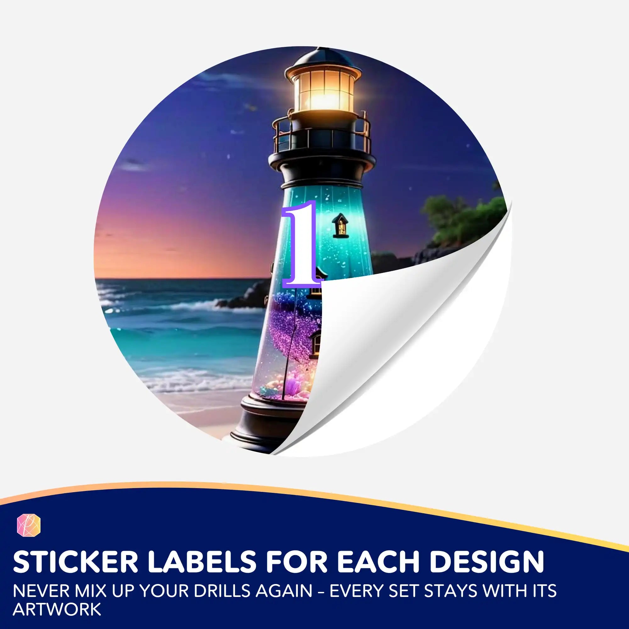 Small Jar Stickers - Lighthouse of Dreams