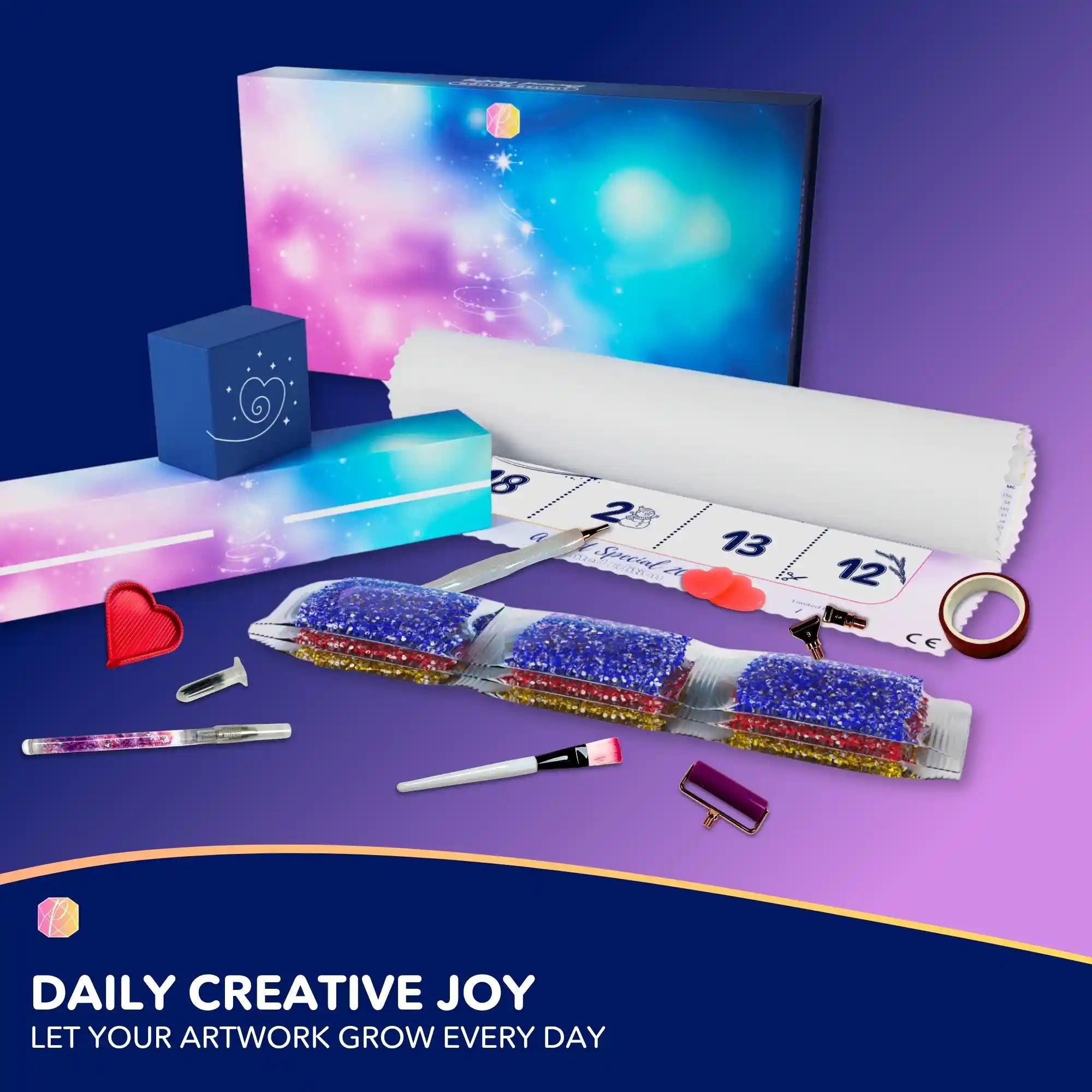 Diamond Painting “Advent Calendar Design” with 24 Sections – Limited Edition