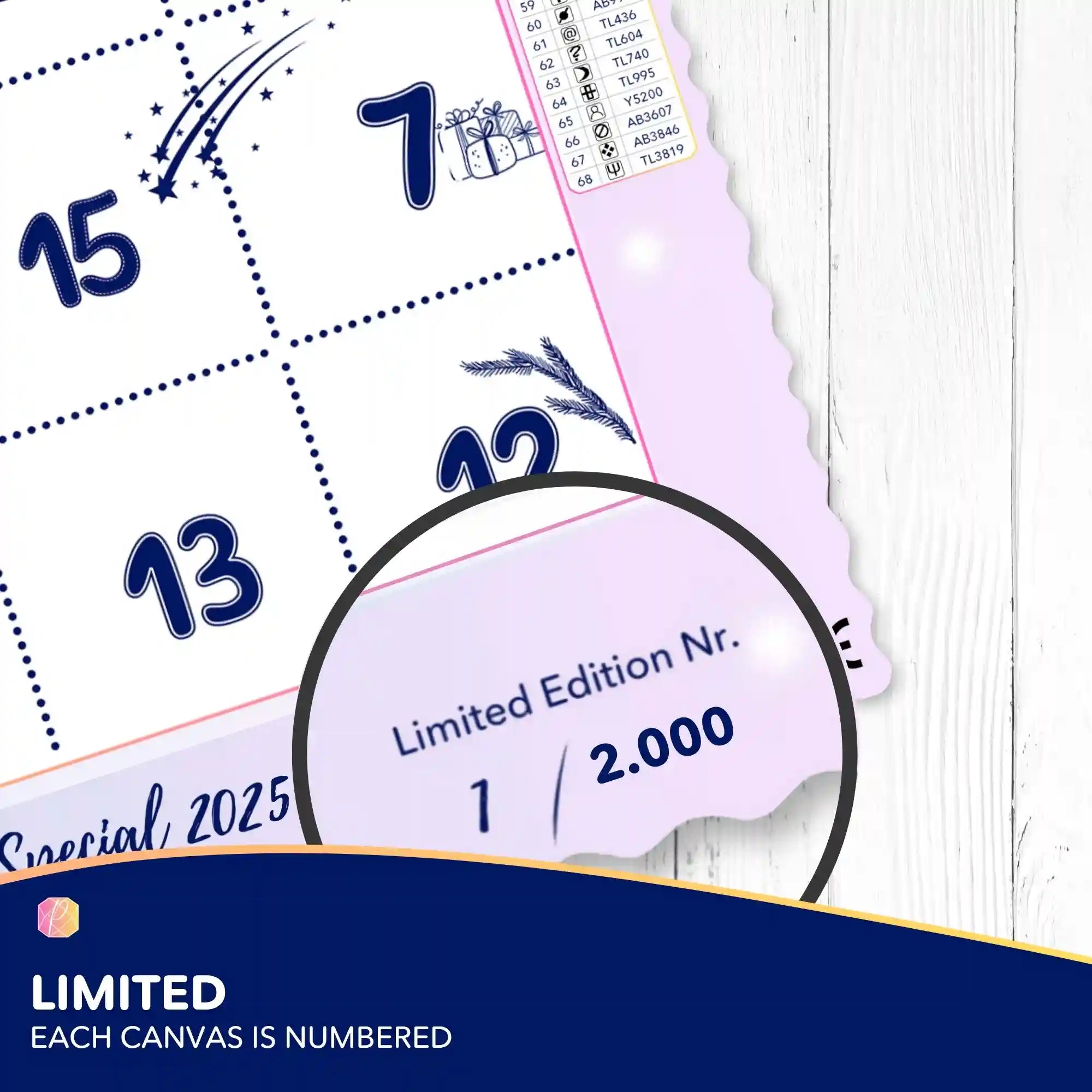 Diamond Painting “Advent Calendar Design” with 24 Sections – Limited Edition
