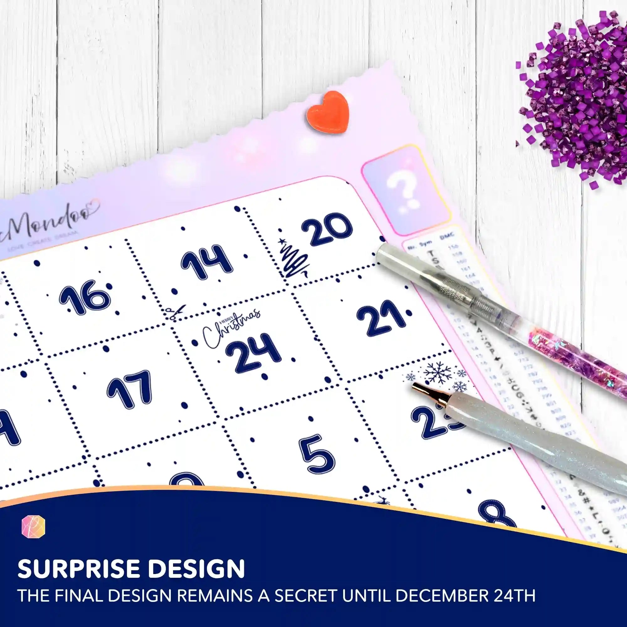 Diamond Painting “Advent Calendar Design” with 24 Sections – Limited Edition