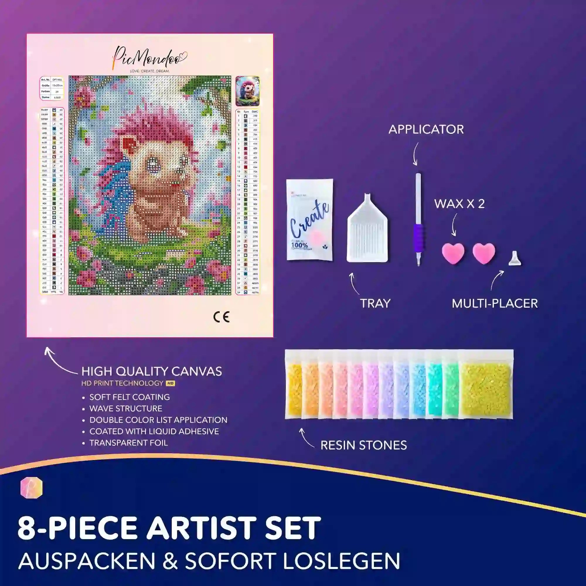 Diamond Painting Mini - Hedgehog Ilay