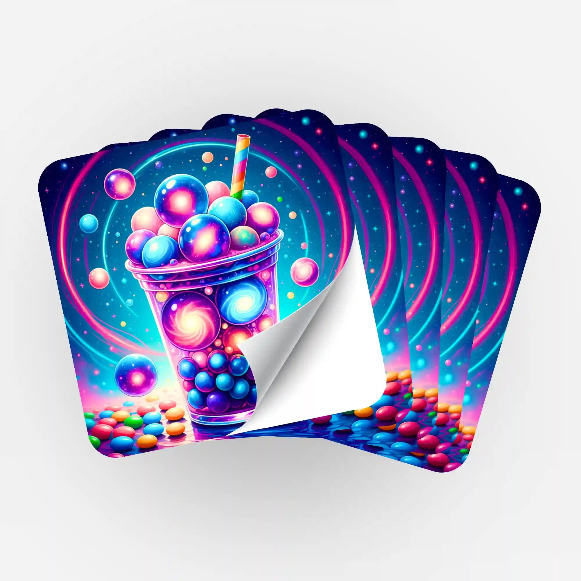 Wall Sticker 5-Pack - Bubble Tea Universe
