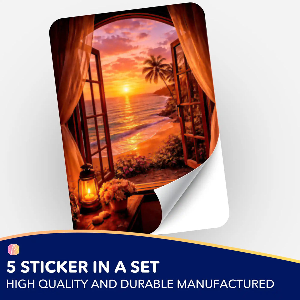 Wall Sticker 5-Pack - Golden Silence