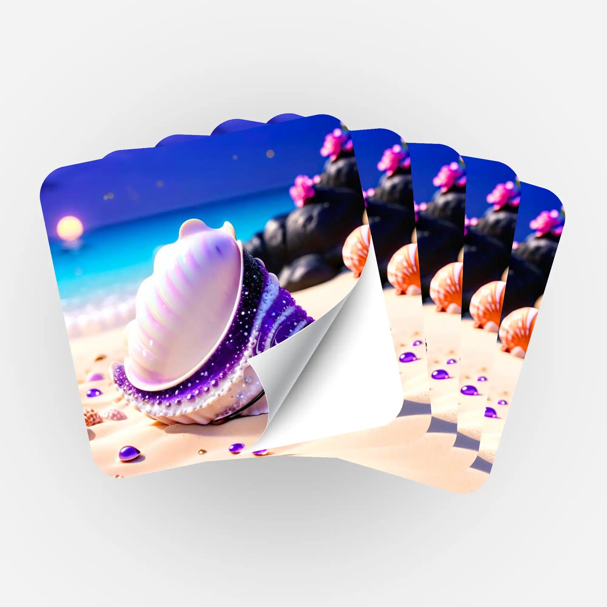 Wall Sticker 5-Pack - Violet Shell