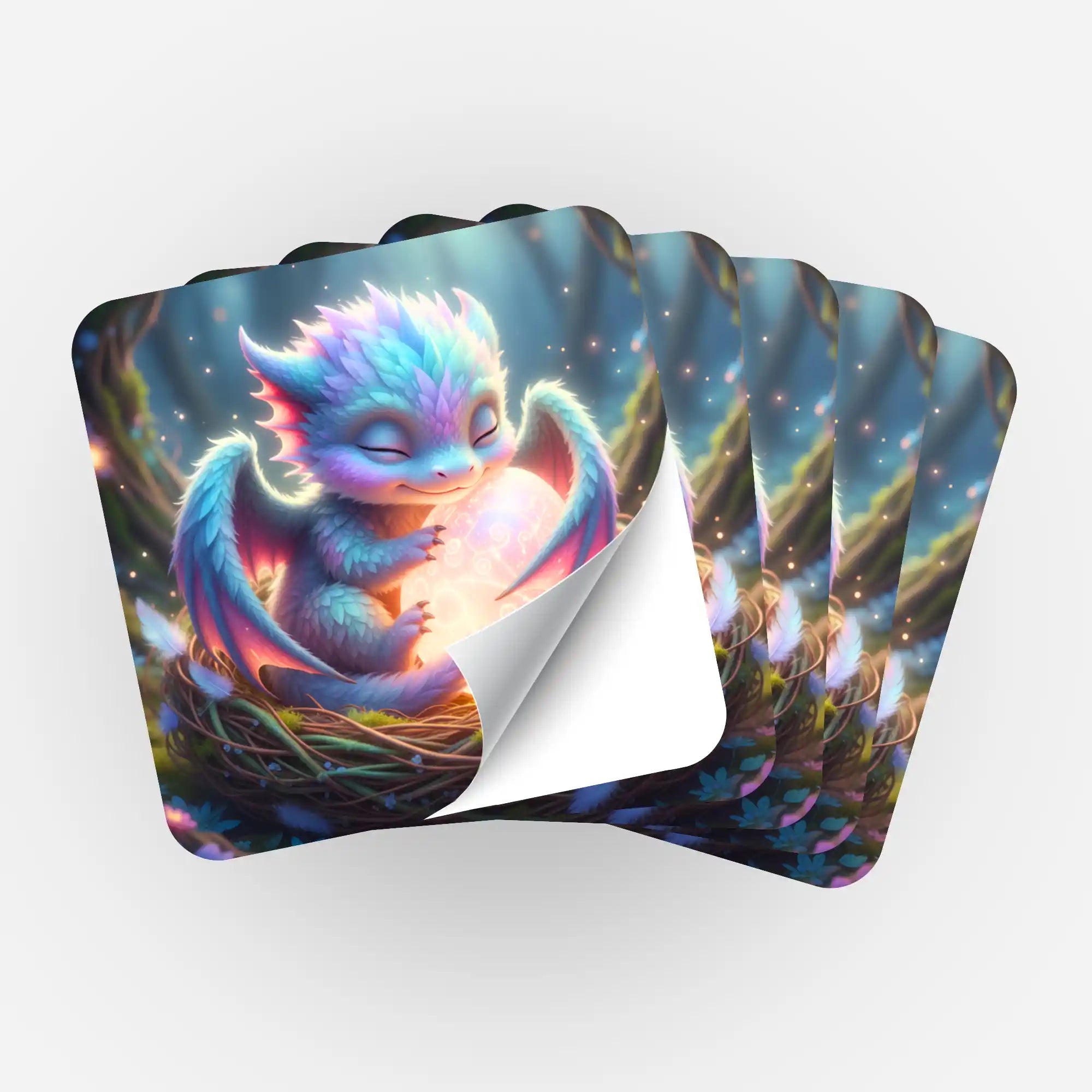 Wall Sticker 5-Pack - Light Dragon Faye