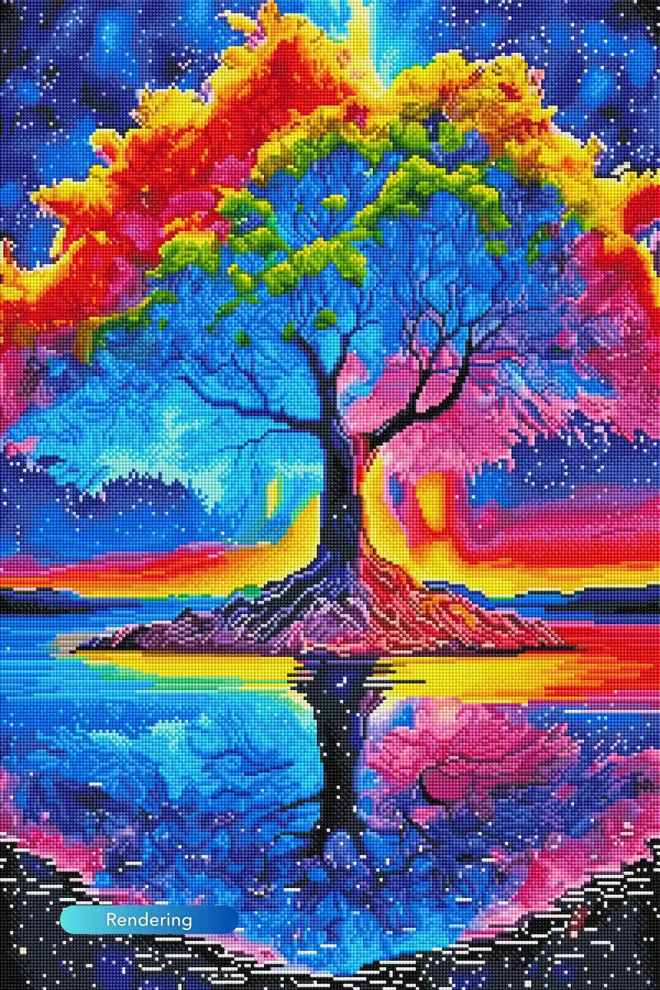 Diamond Painting 100 Colors Special – Rainbow Tree