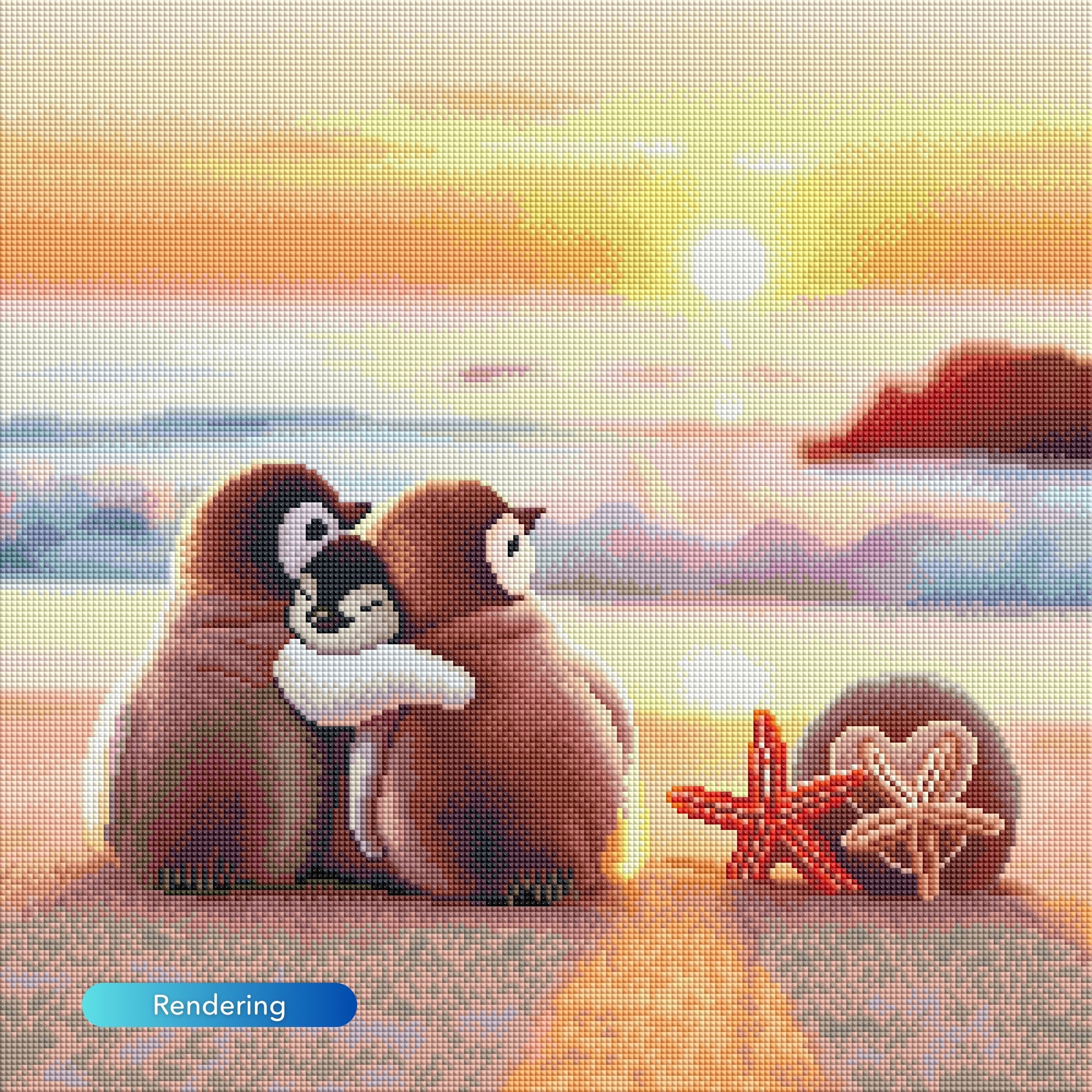 Diamond Painting - Happy Family at the Beach