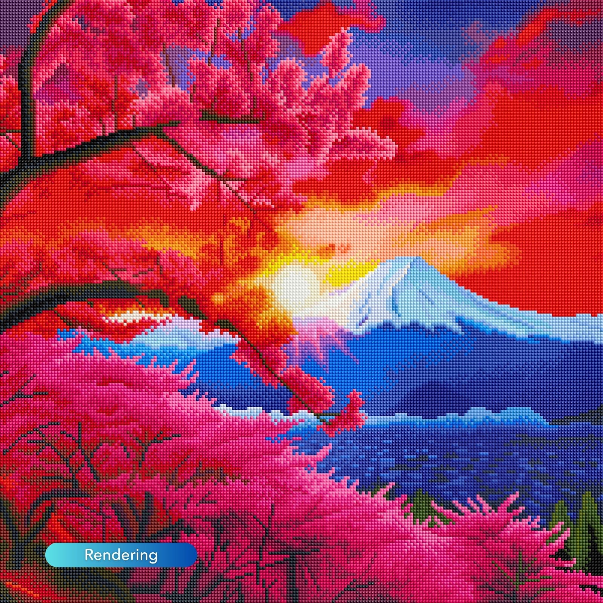 Diamond Painting - Mountain of Cherry Blossoms