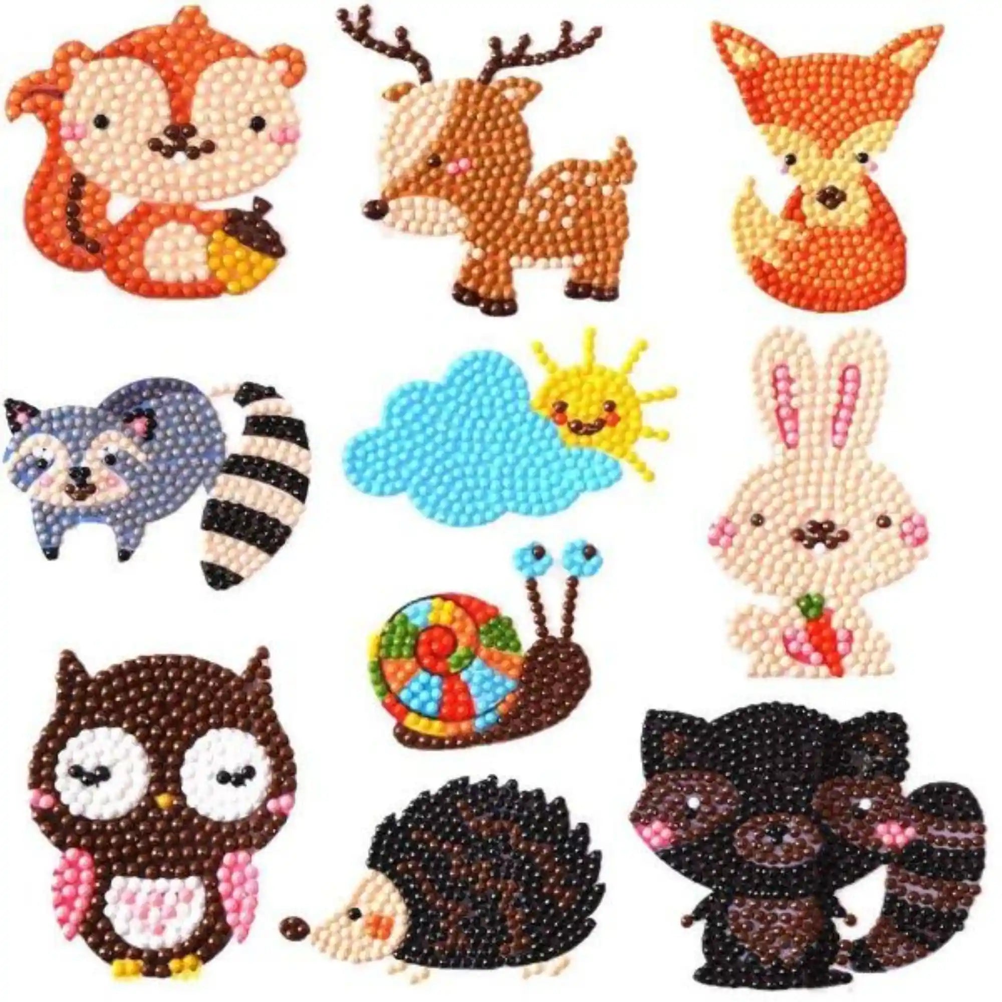 Diamond Painting Sticker – Forest Creatures