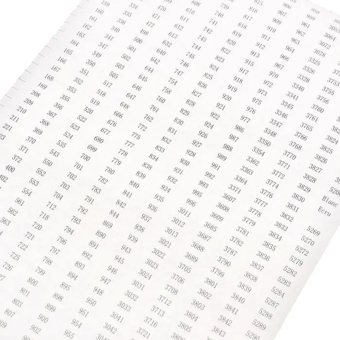 Diamond Painting Labels With All 457 DMC Numbers