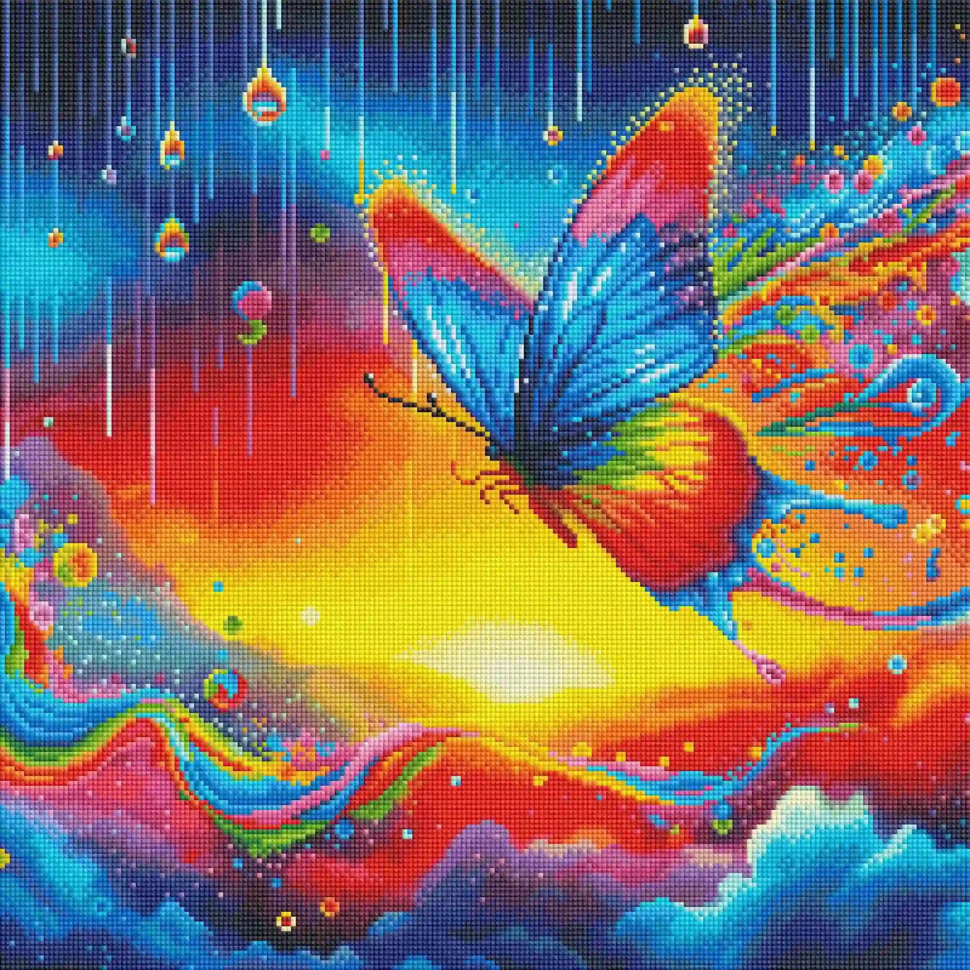 Diamond Painting 100 Colors Special – Butterflies in the Rainbow River