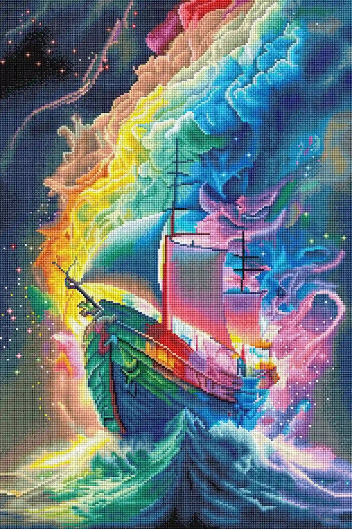 Diamond Painting Multi Special – Ship in Colorful Sea
