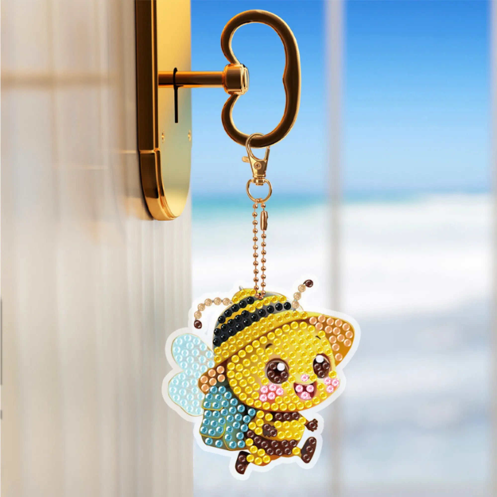 Diamond Painting Keychain - Honey Bees