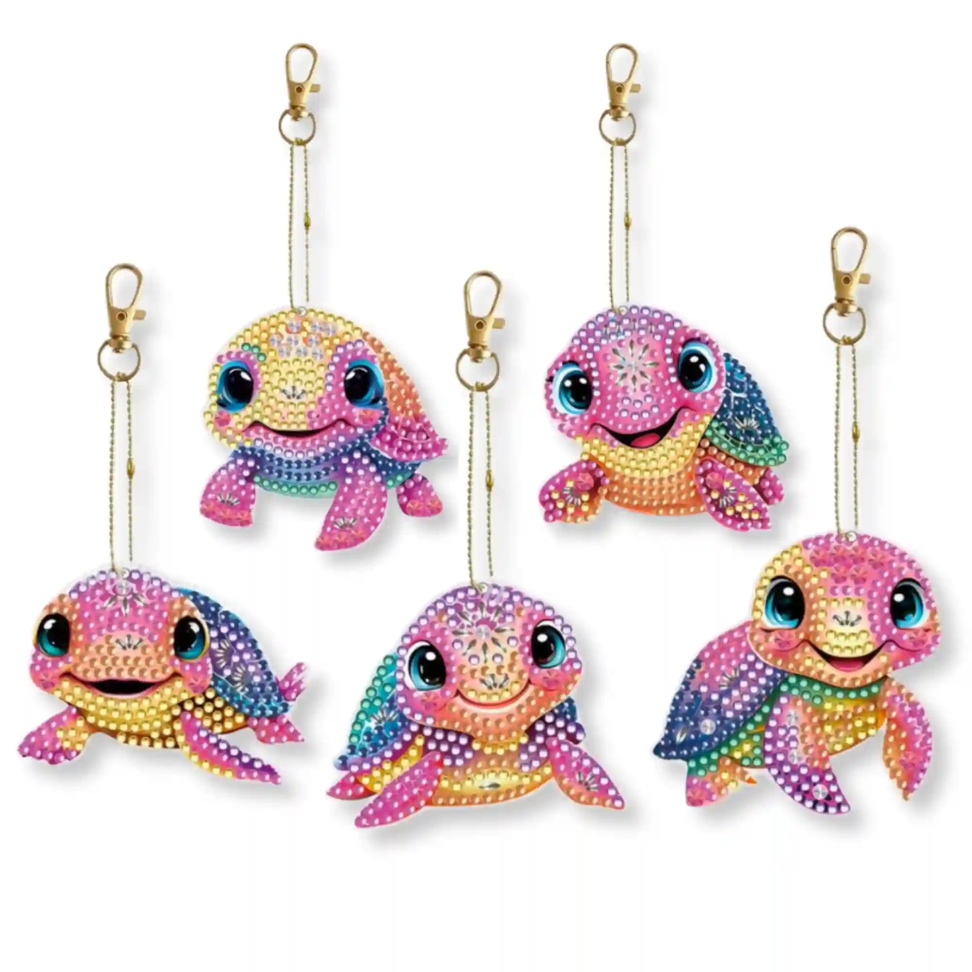 Diamond Painting Keychain - Cute Turtles