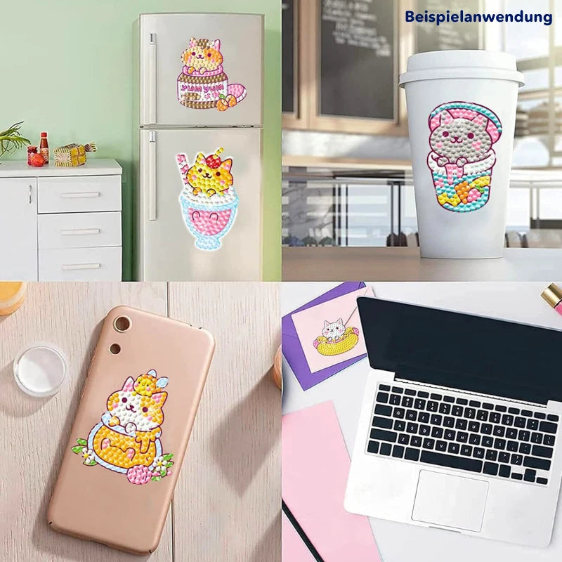 Diamond Painting Sticker – Yum Yum Cat