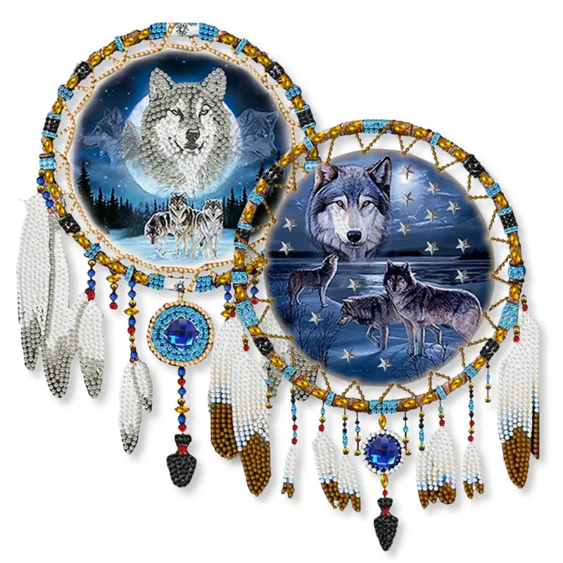 Diamond Painting Dreamcatcher XL – "Wolf of Dreams"