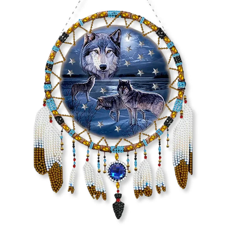 Diamond Painting Dreamcatcher XL – "Wolf of Dreams"