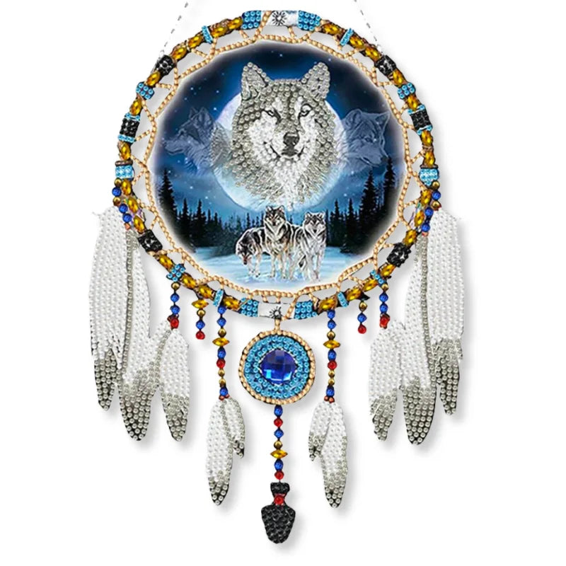 Diamond Painting Dreamcatcher XL – "Wolf of Dreams"