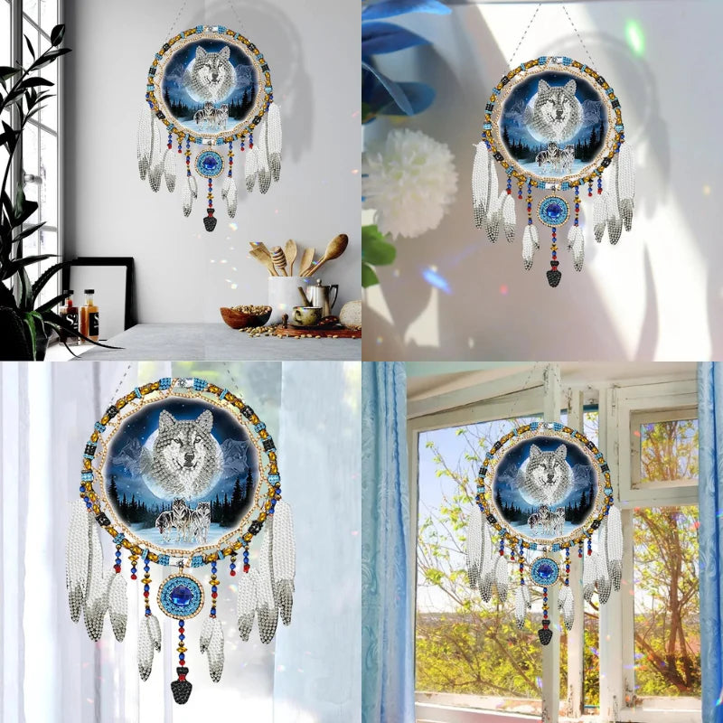 Diamond Painting Dreamcatcher XL – "Wolf of Dreams"