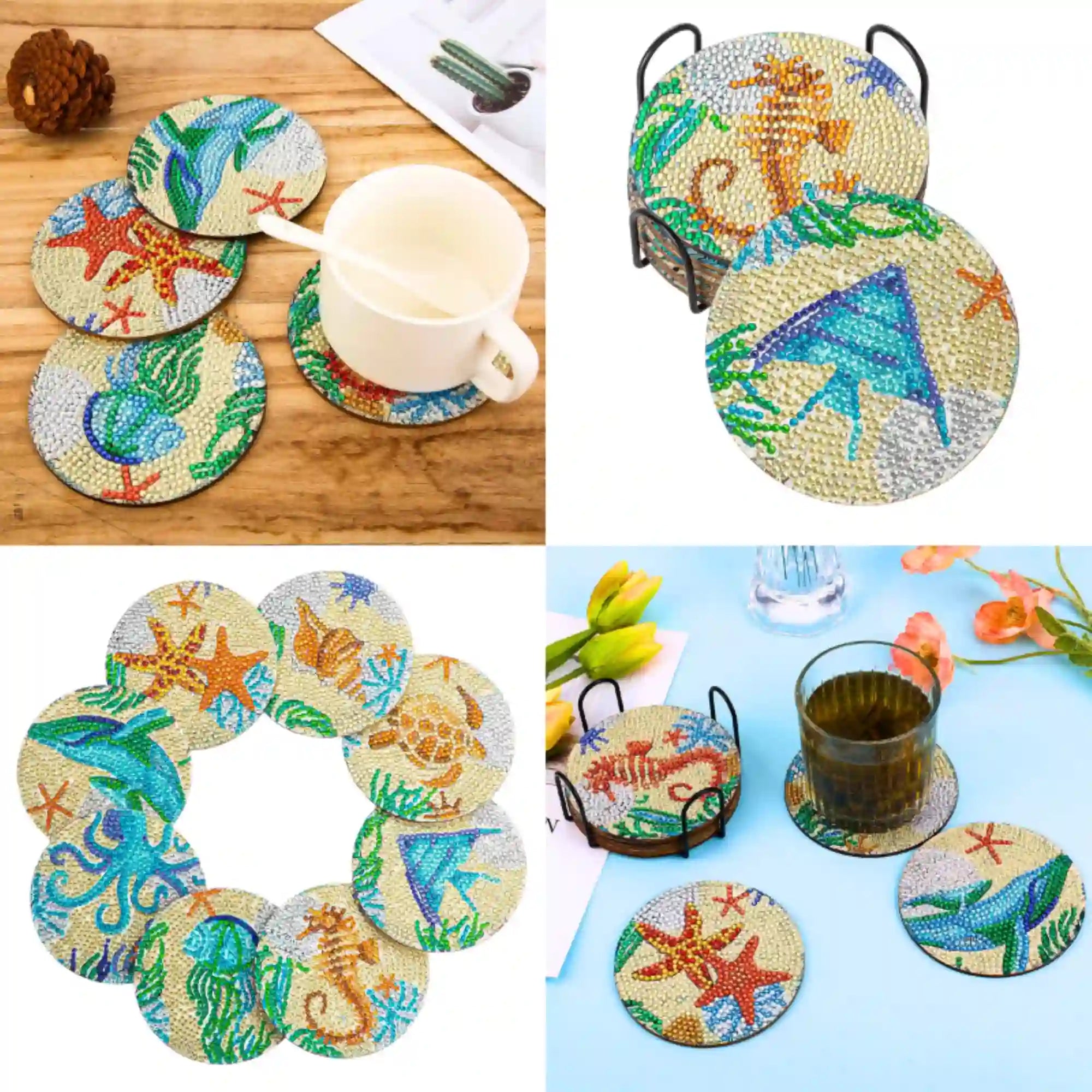 Diamond Painting - Coaster "Sea Animals"