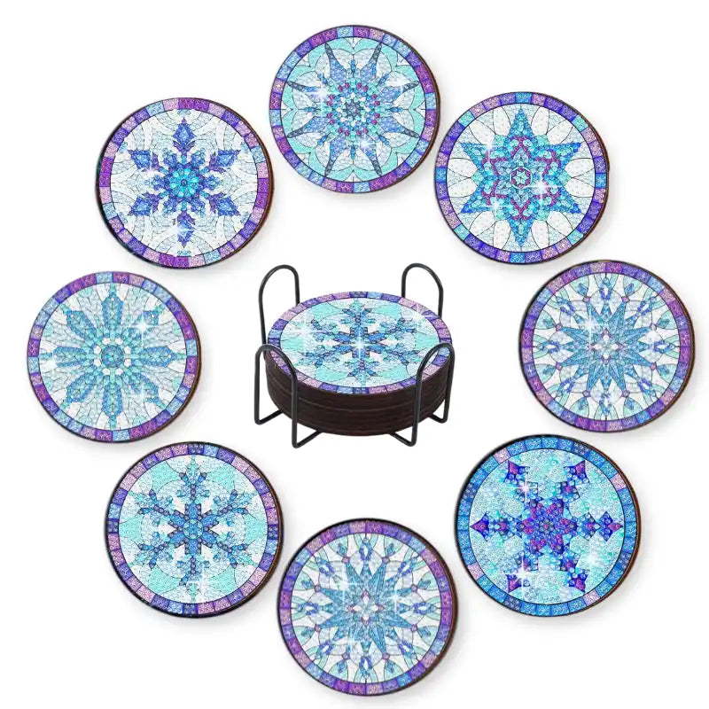 Diamond Painting Coaster – "Ice Crystal"